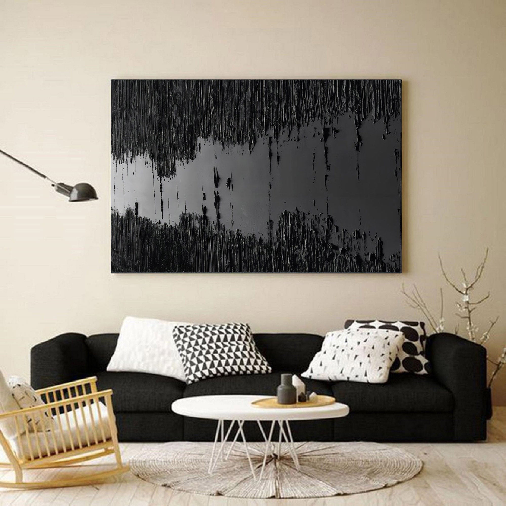 Modern Geometric Textured Wall Art for Minimalist Interiors #SG198