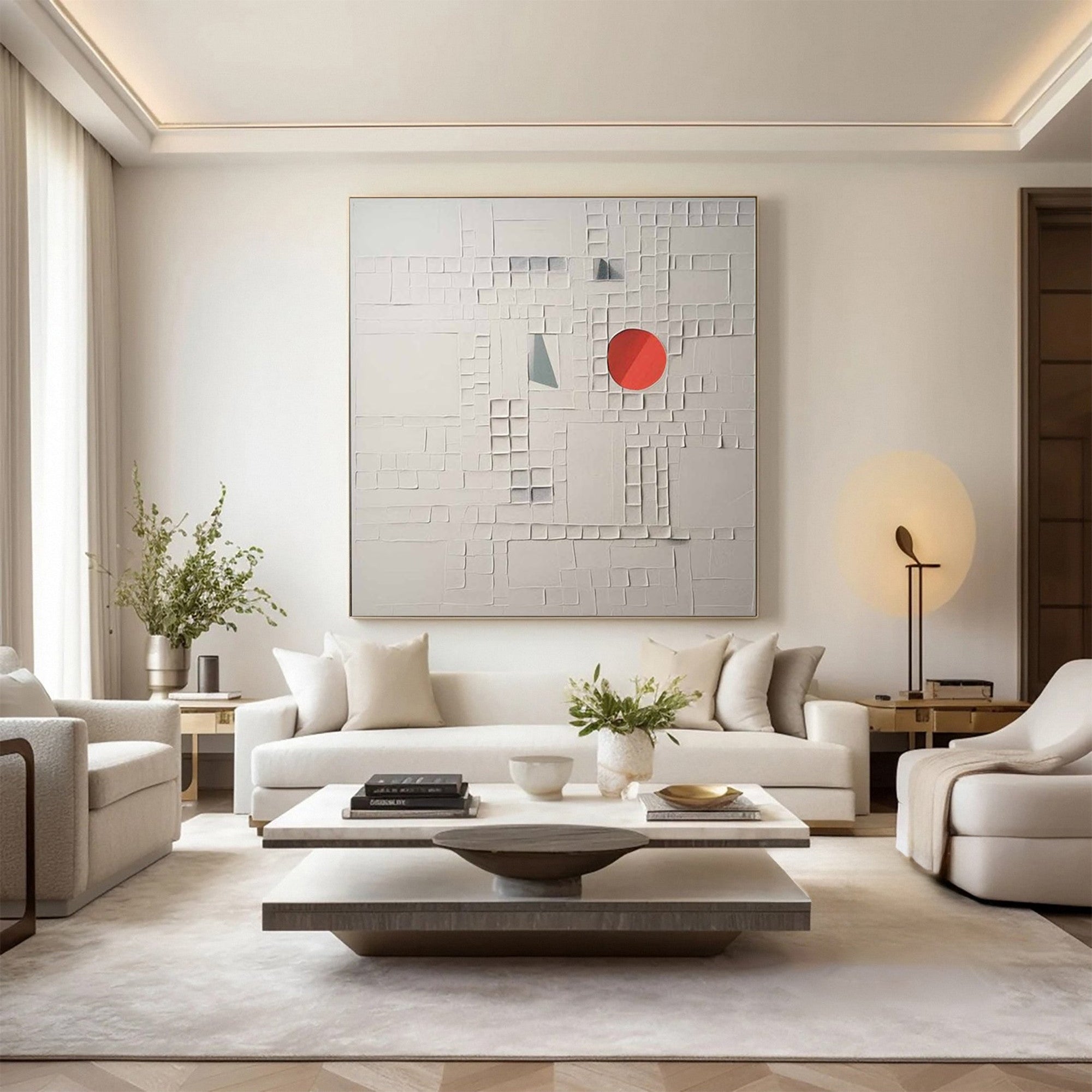 Abstract Geometric Textured Wall Art with Modern Design for Dining and Living Rooms #SG245