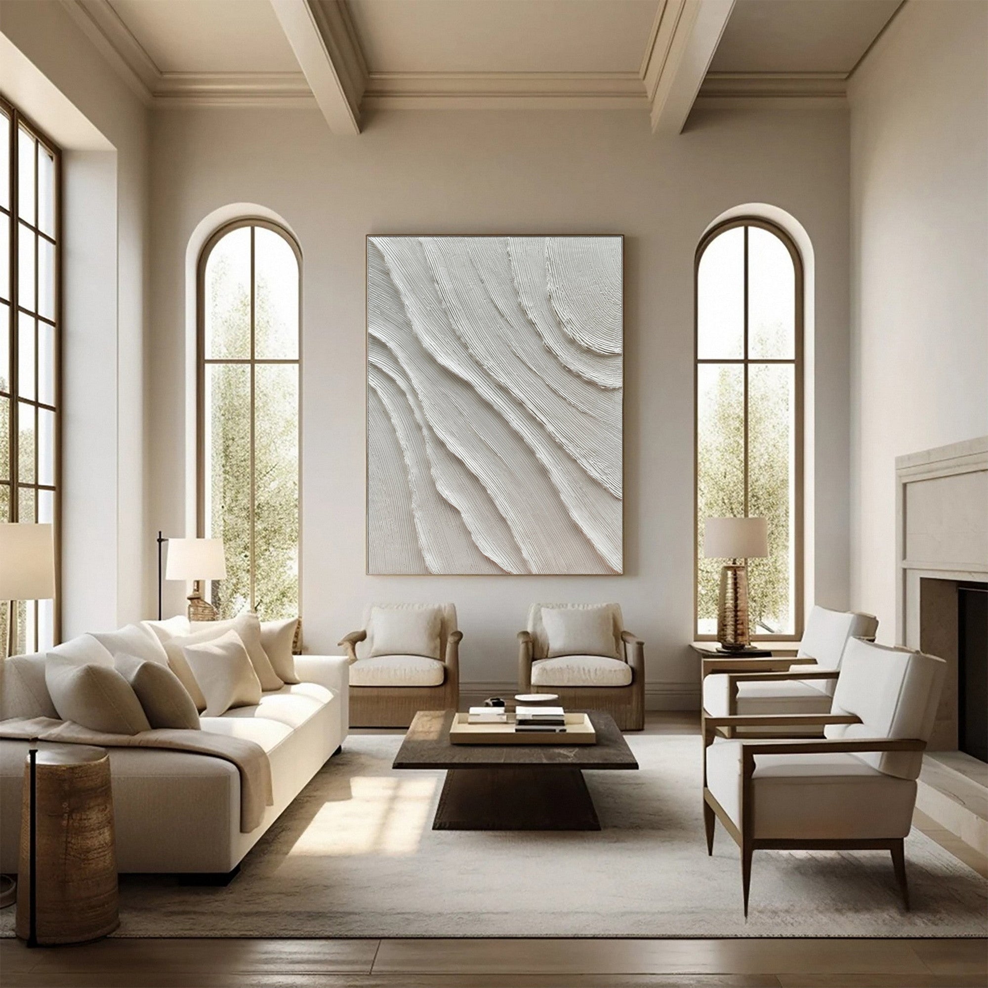 Textured Abstract Canvas Art for Living Room and Bedroom Decor #TX100