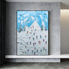 Homeproglobal Winter Ski Resort Textured Wall Art for Modern Seasonal Decor  #SG181