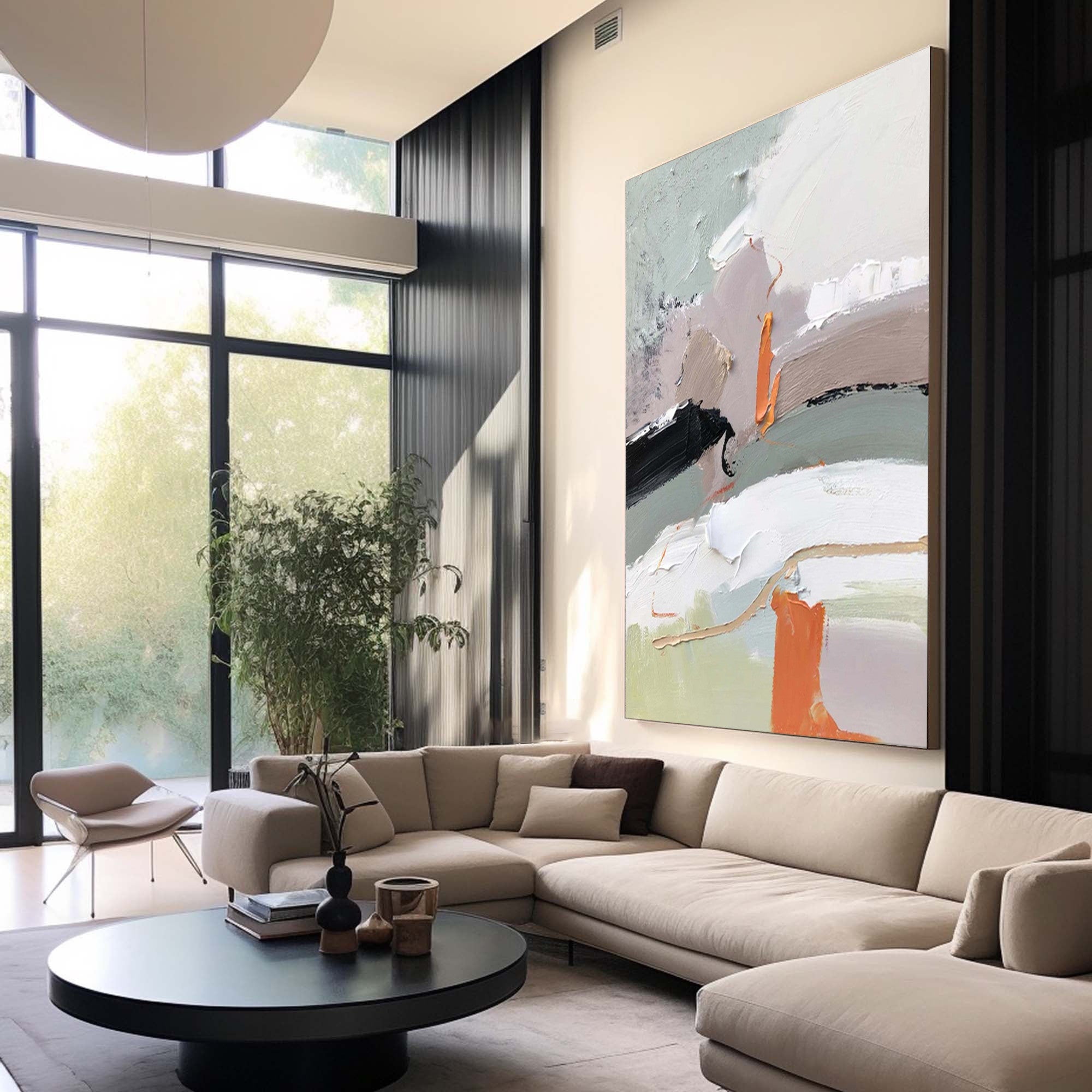 Minimalist Textured Wall Art for Contemporary Living Room Decor #CA003