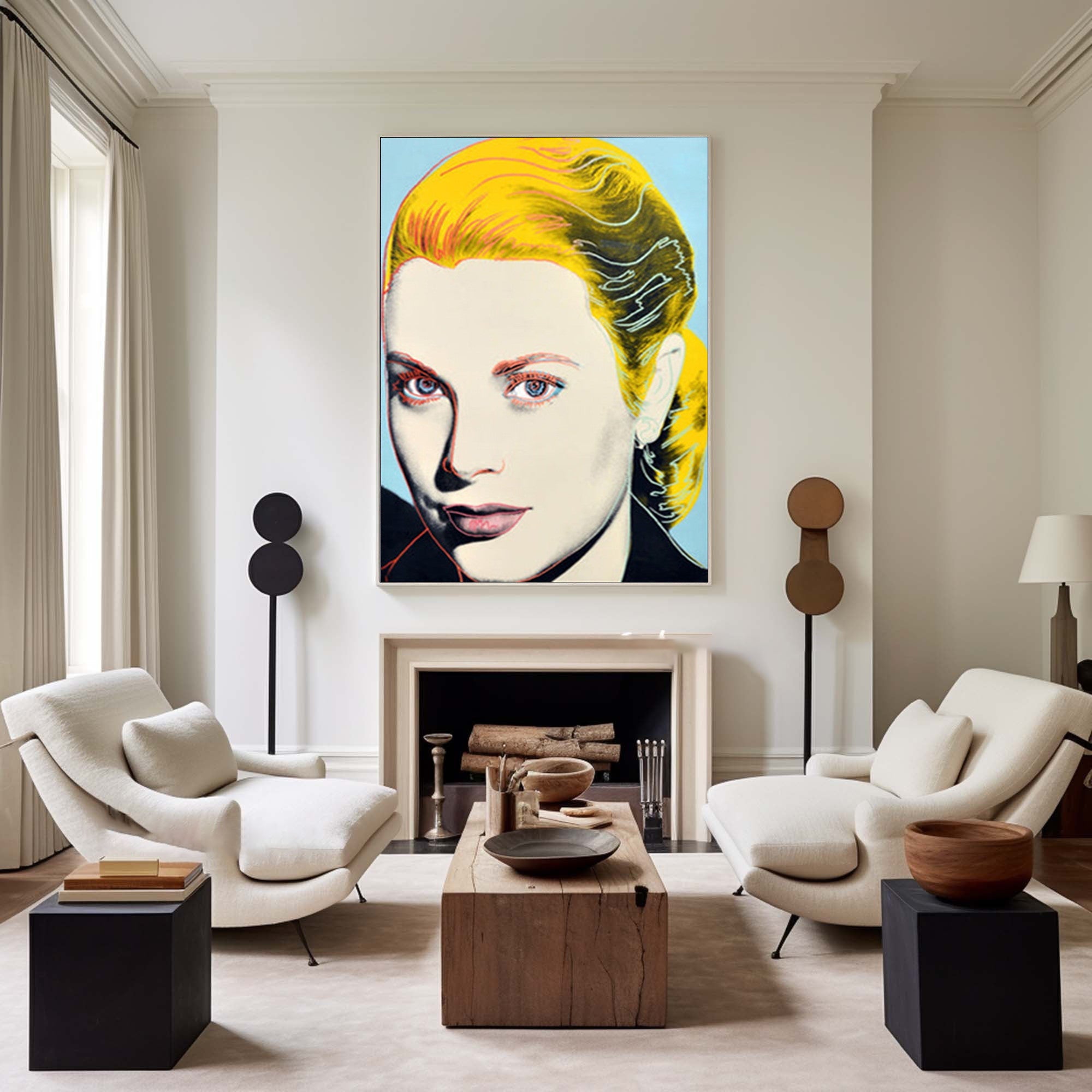 Pop Art Inspired Portrait for Contemporary Home Interior Decor#AW16