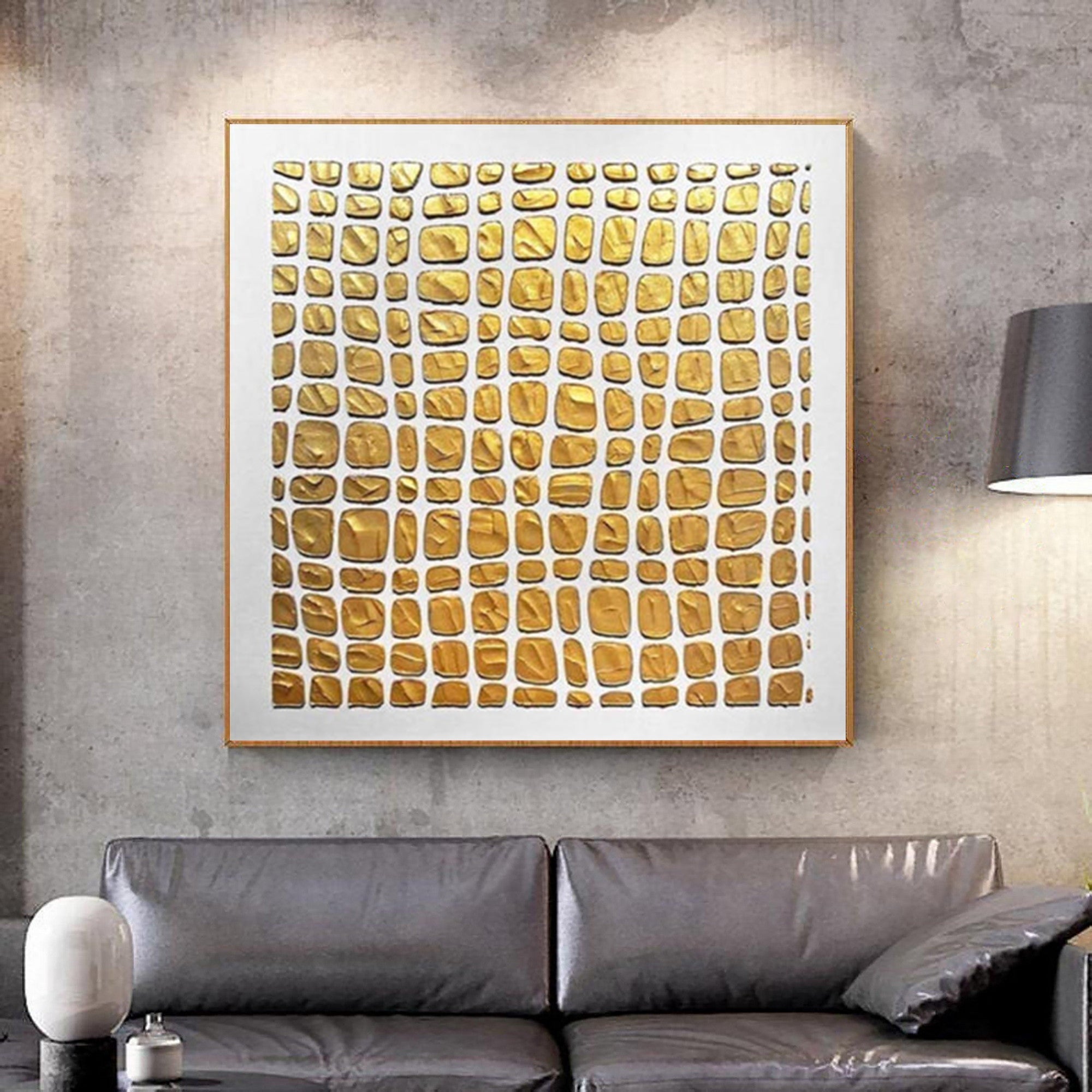 Textured Abstract Canvas Art for Contemporary Living Room and Bedroom Wall Decor #SG258