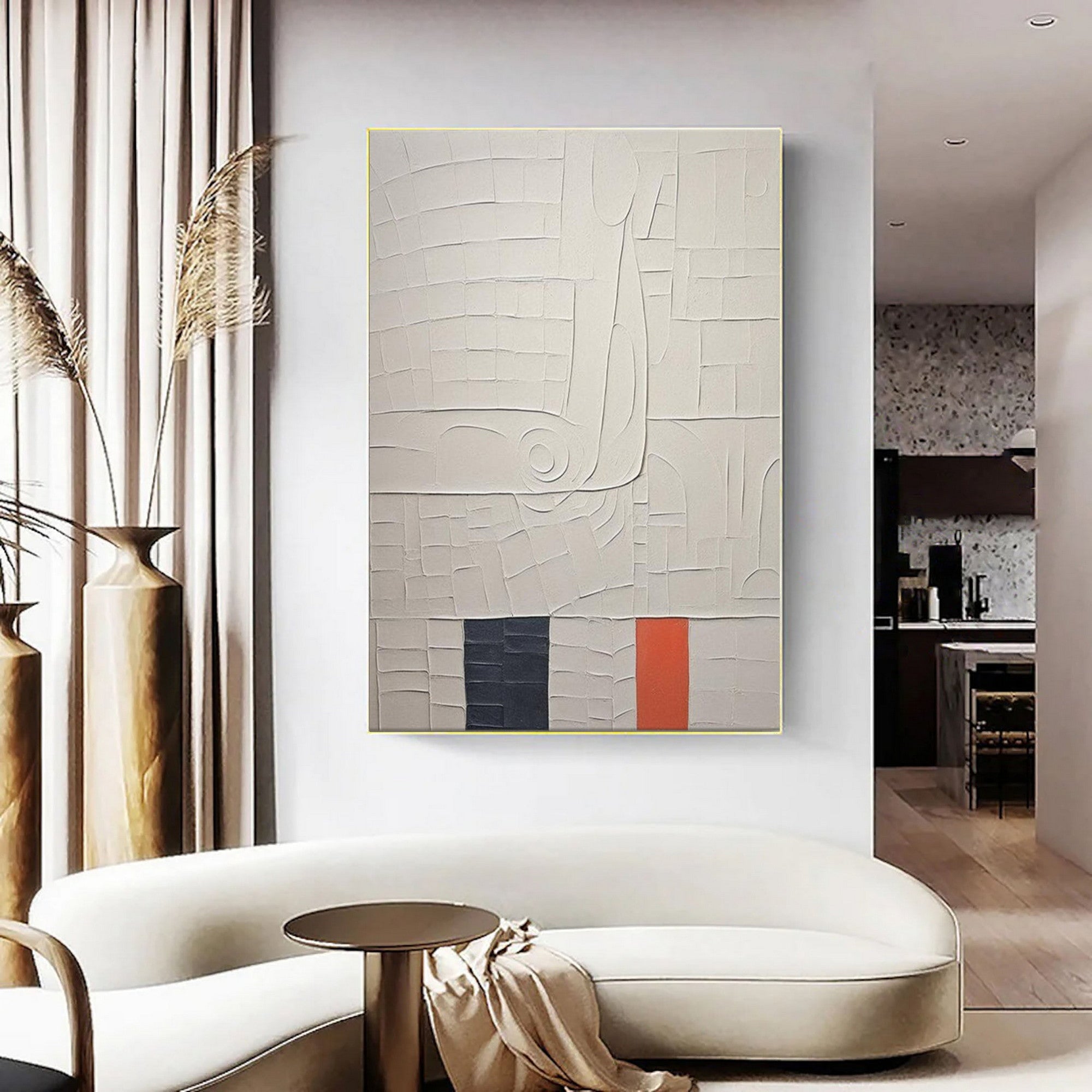 Textured Abstract Wall Art for Contemporary Living Room and Bedroom #SG251