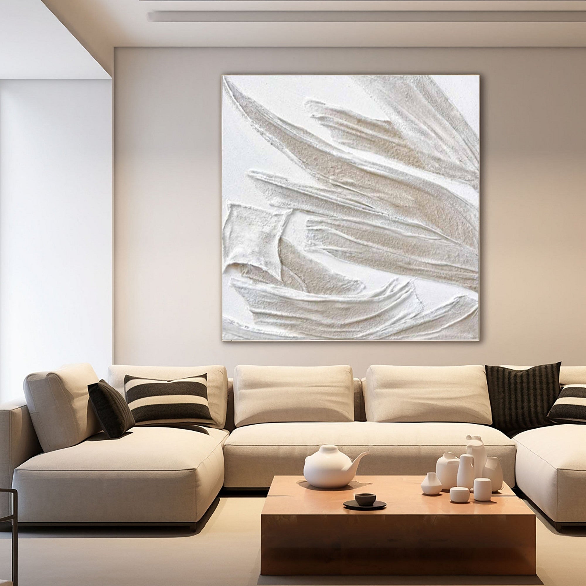 Textured Abstract Plaster Wall Art for Modern Dining Area and Living Room #SG219