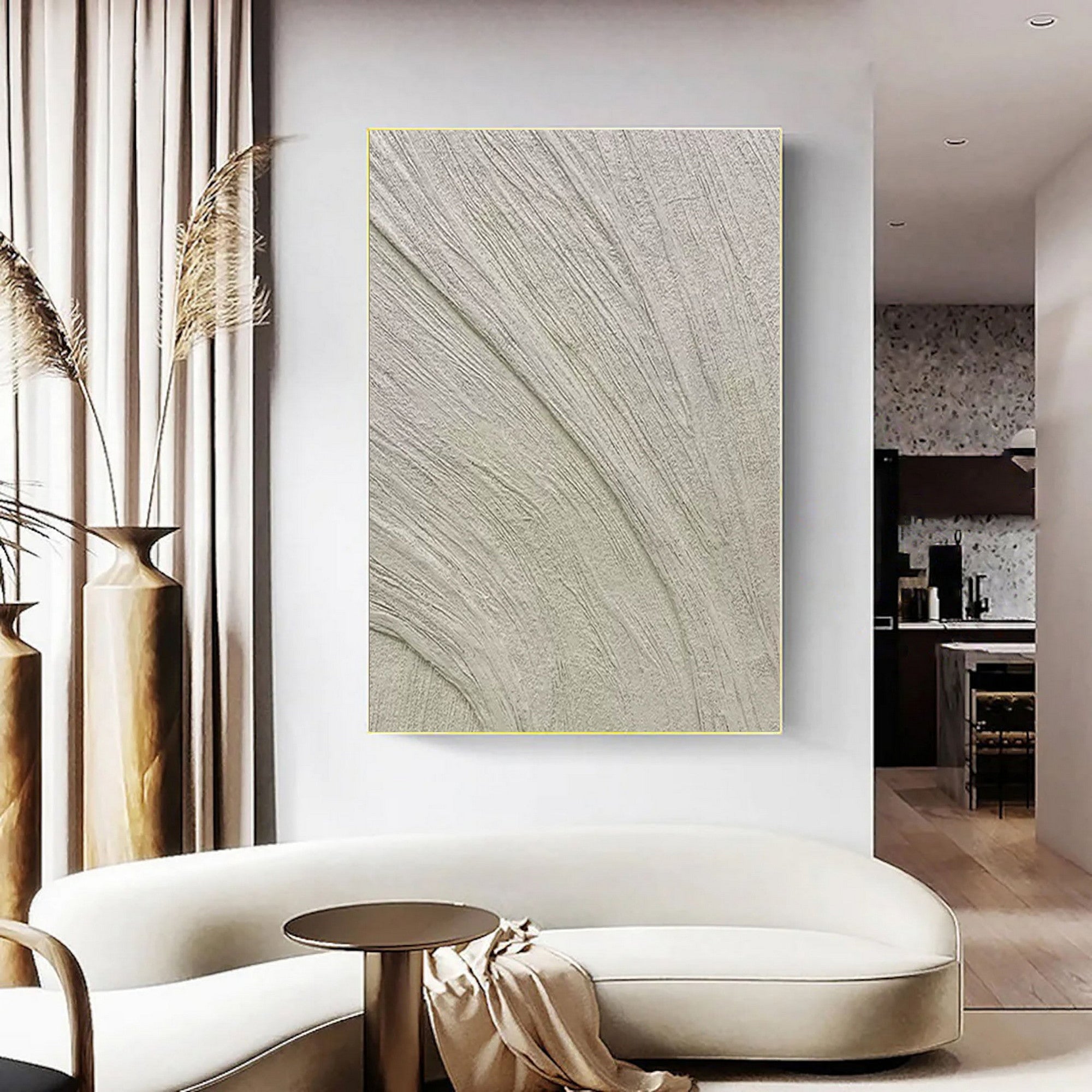 Homeproglobal Textured Abstract Wall Art for Modern Living Room and Bedroom #SG034