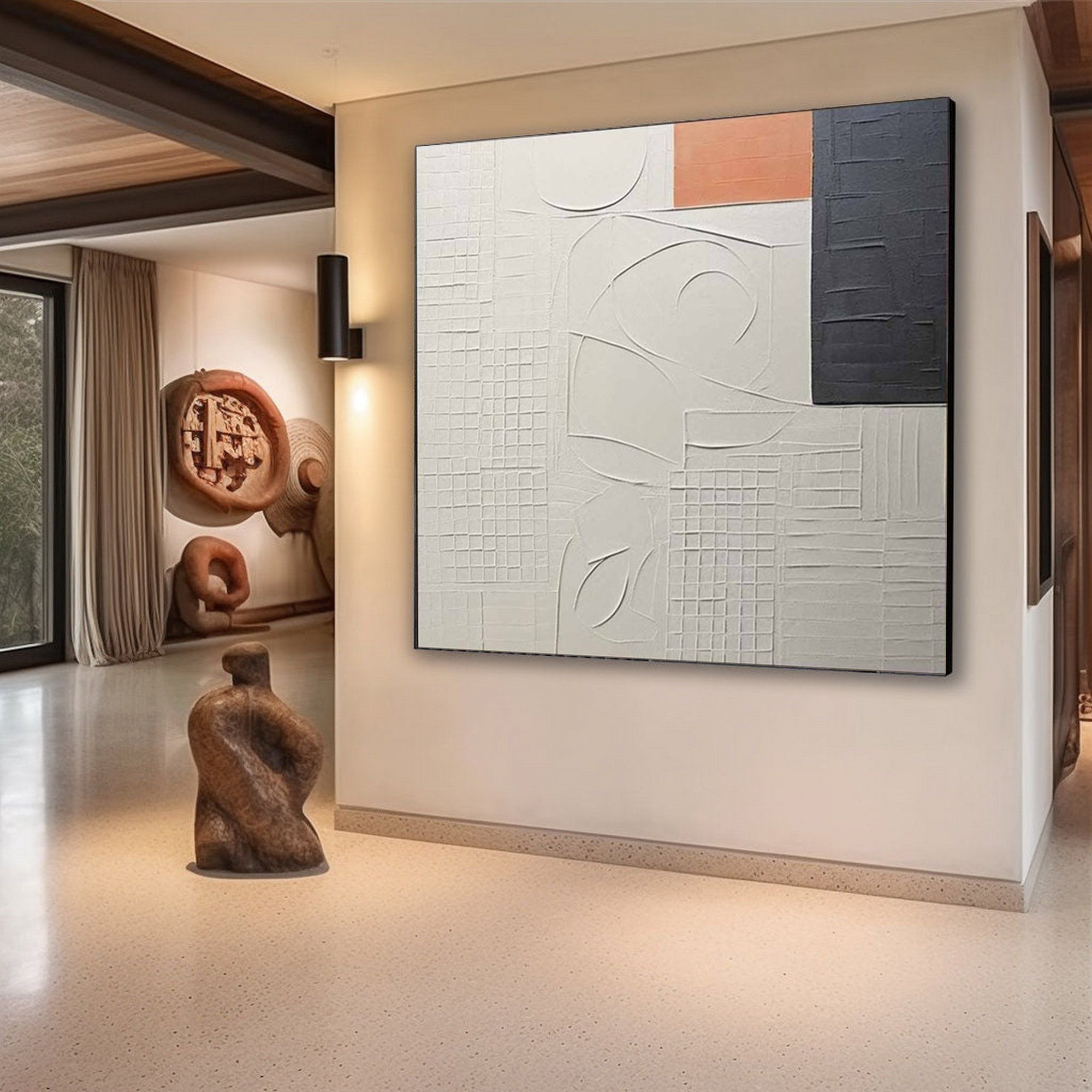 Textured Abstract Wall Art for Modern Living Room and Dining Area #SG249