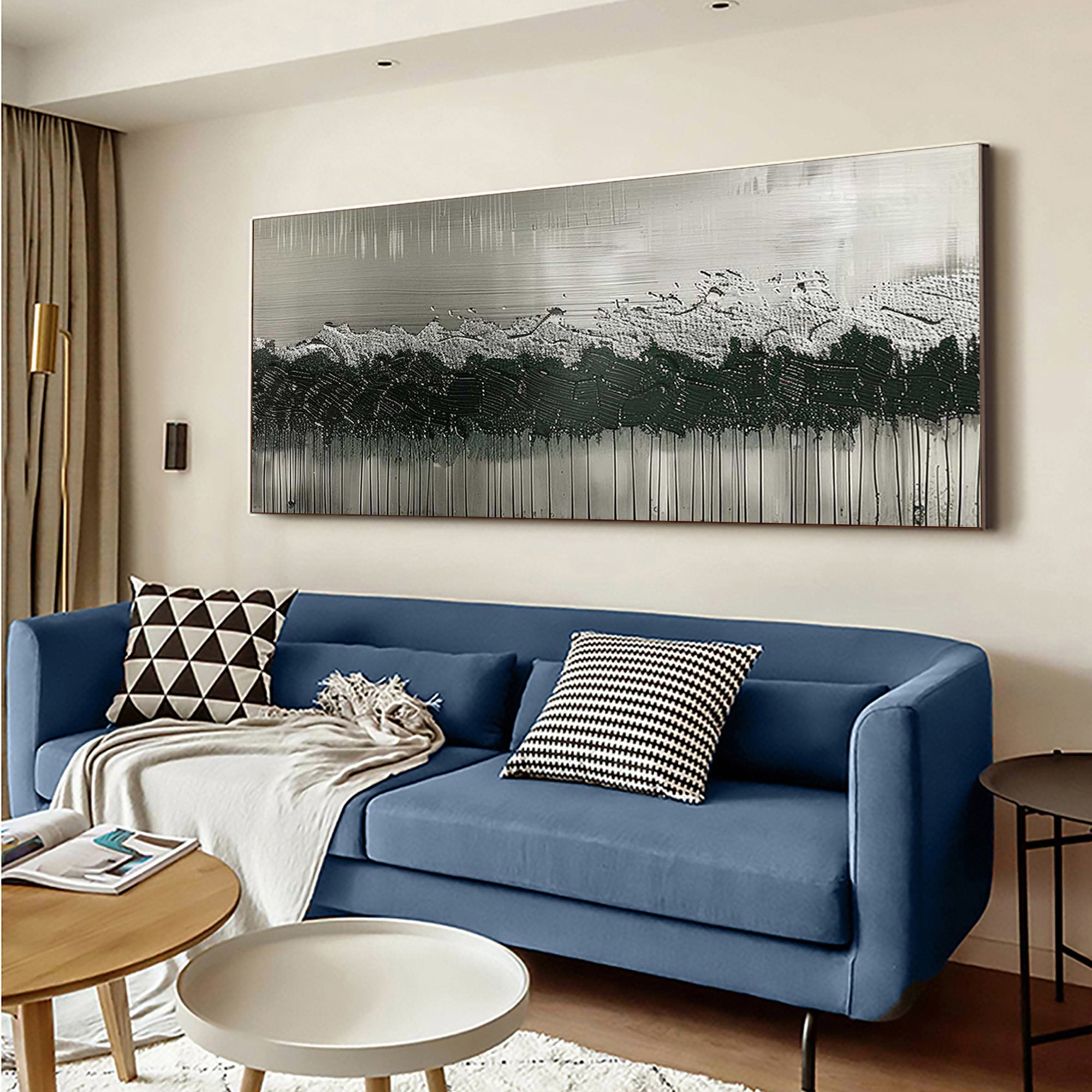 Textured Abstract Wall Art for Living Room - Modern High-Quality Canvas Art #SG281