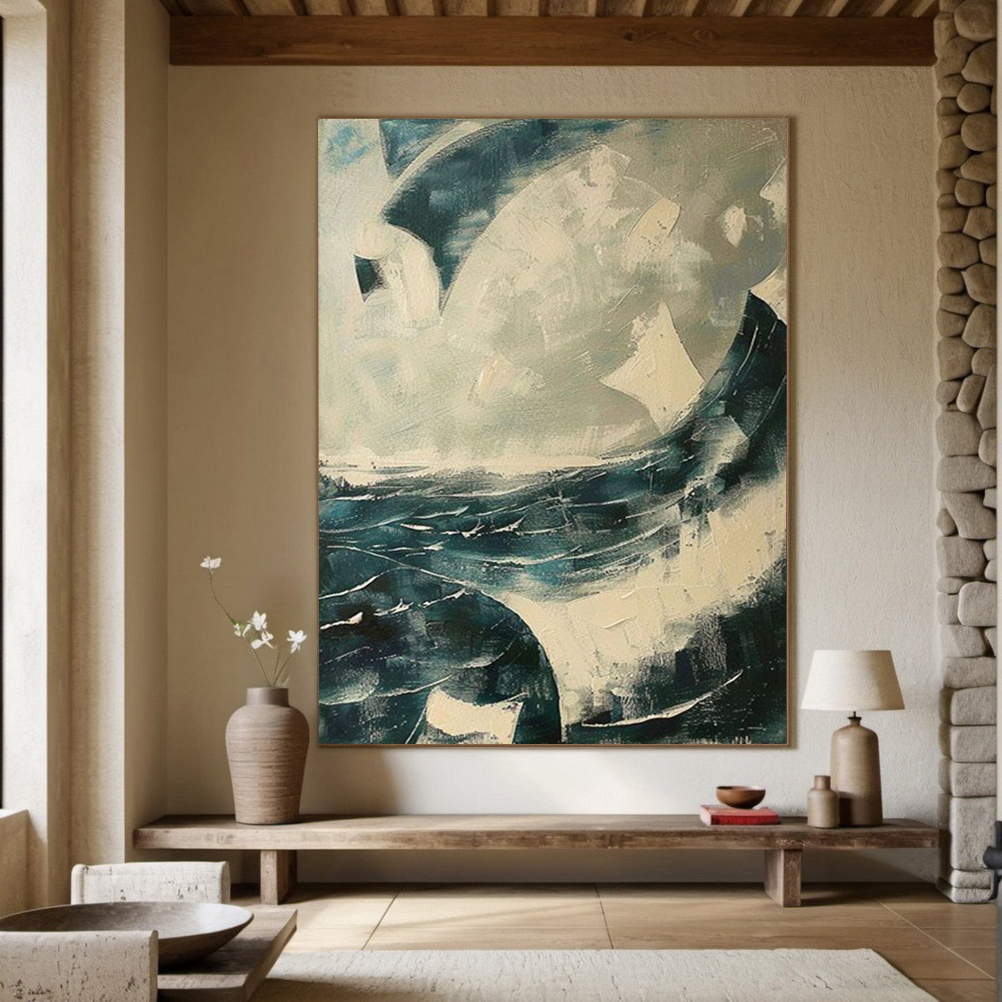 Textured Abstract Wall Art for Modern Living Room and Bedroom Decor - Premium Canvas Art #SG282