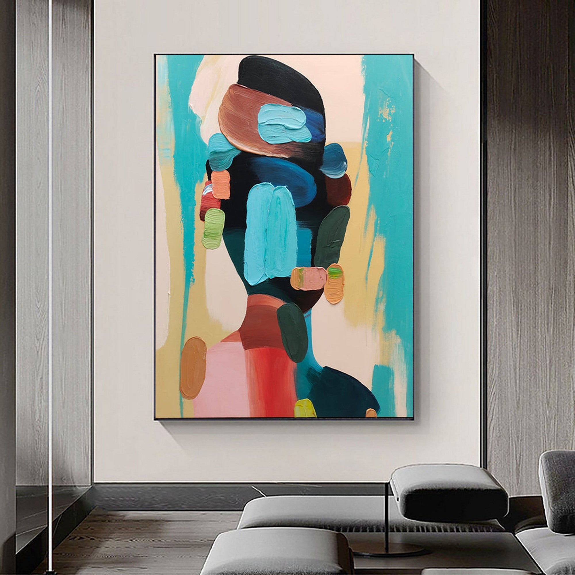 Textured Abstract Beach Wall Art for Living Room and Bedroom #CA045