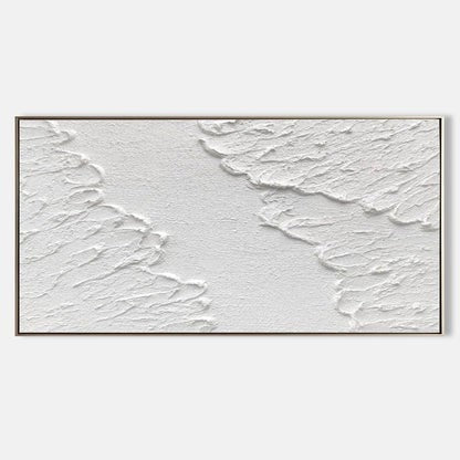 Homeproglobal Textured White Plaster Art for Contemporary Wall Decor #SG044