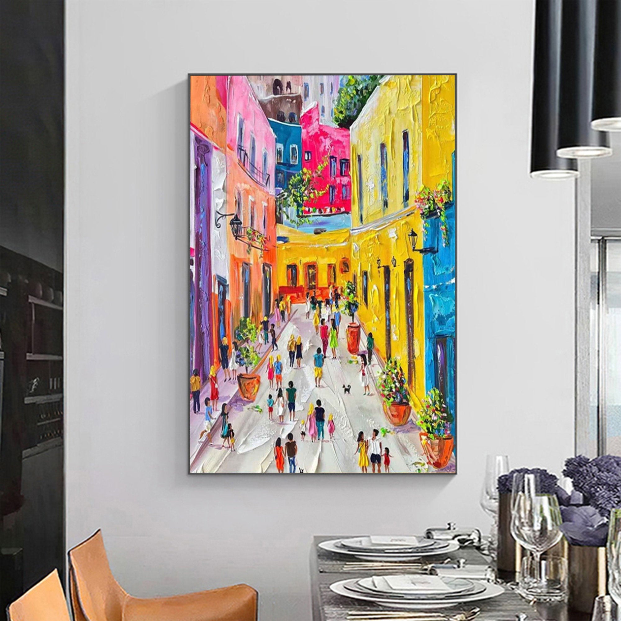 Colorful Abstract Landscape Art for Home Decor  #CA014