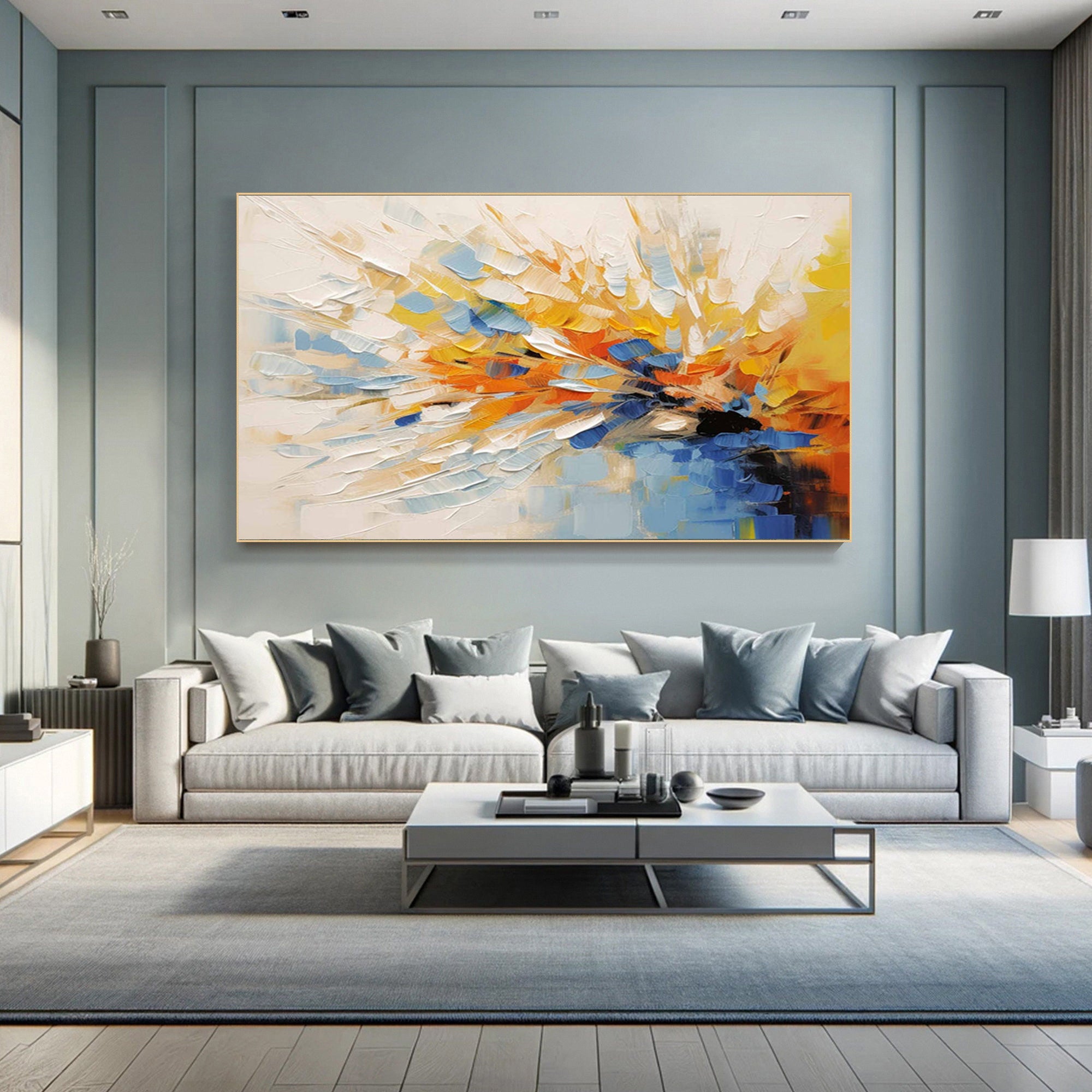 Homeproglobal Colorful Painting | Abstract Painting #HCP121