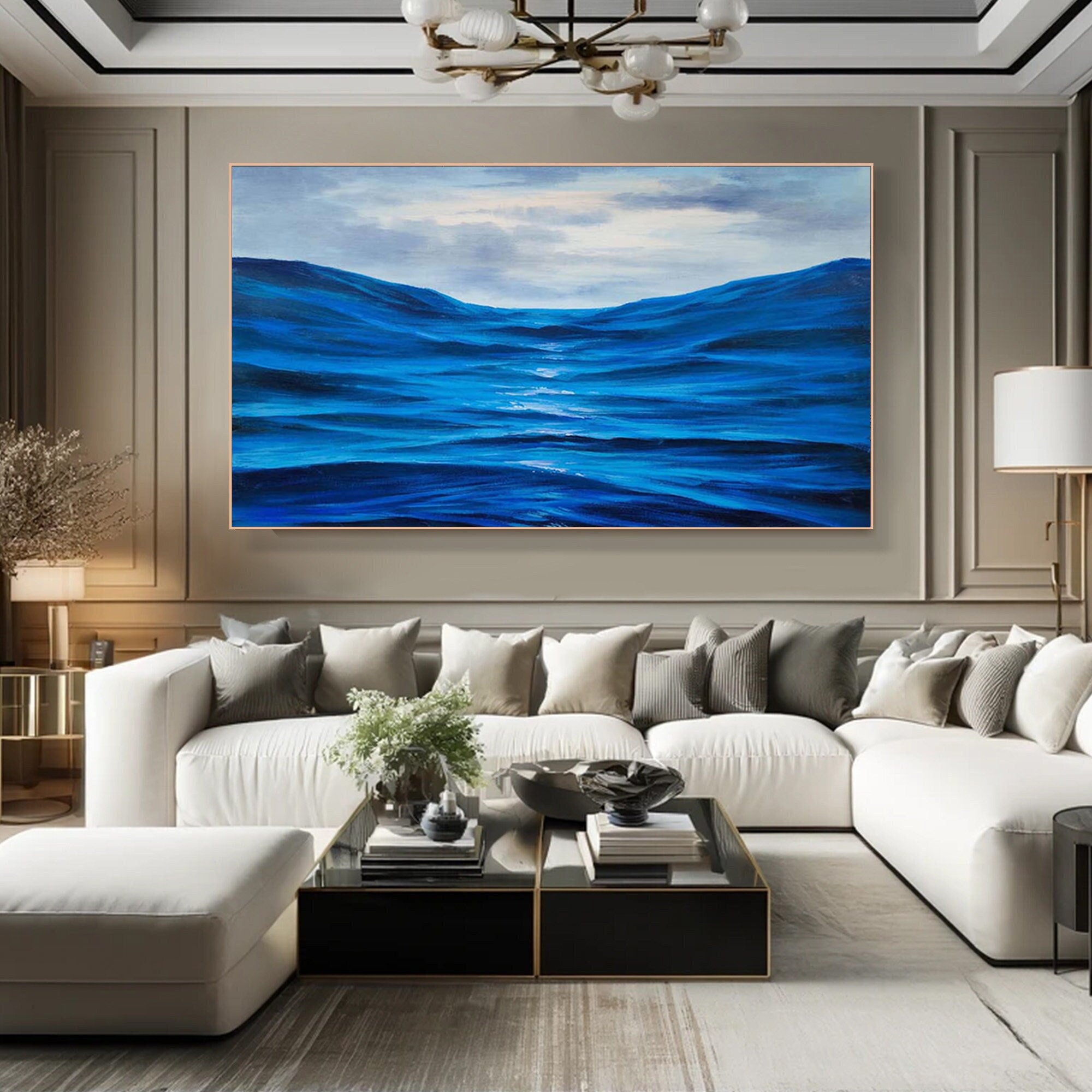 Homeproglobal Hyperrealism Wall Art | Ocean  Coastal Oil Painting #HLP003