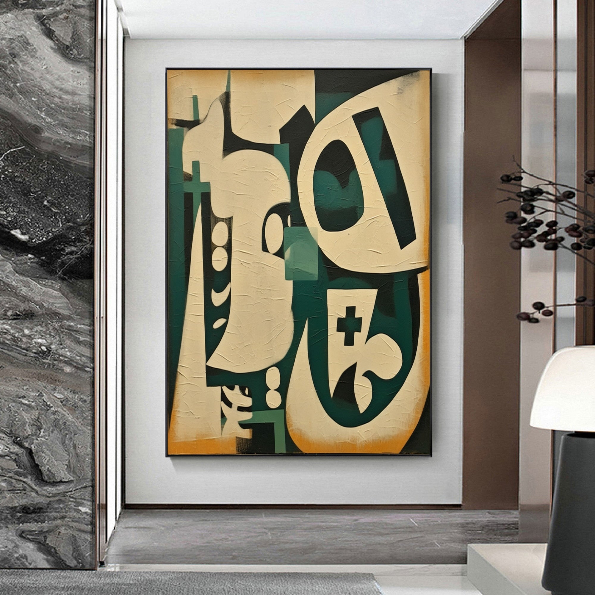 Wabi Sabi Textured Canvas Art for Living Room and Dining Area Wall Decor #TX228