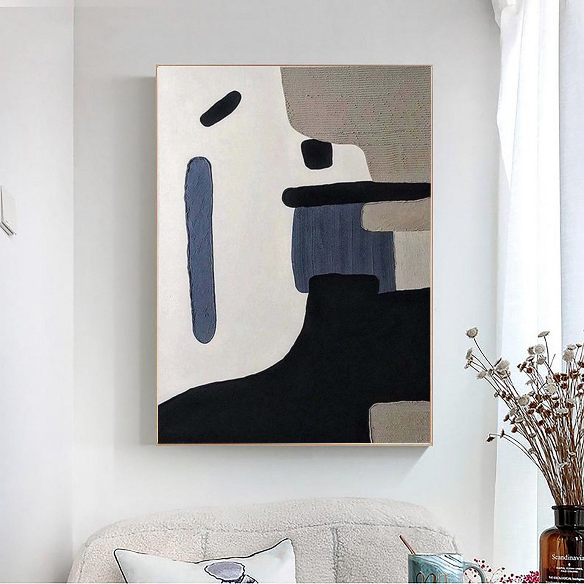 Wabi Sabi Wall Art Abstract Minimalist Artwork for Modern Home Decor #TX233