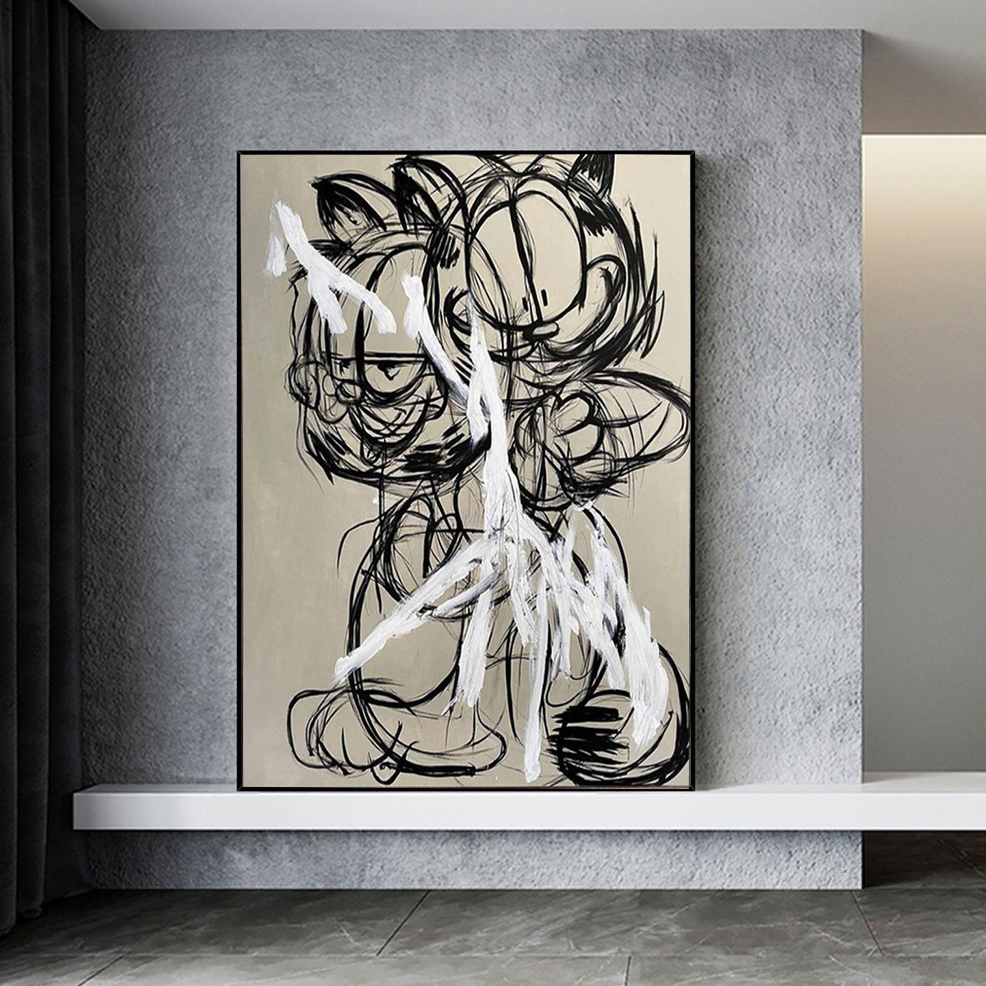 Black and White Wall Art for Contemporary Wall Decor #GA044