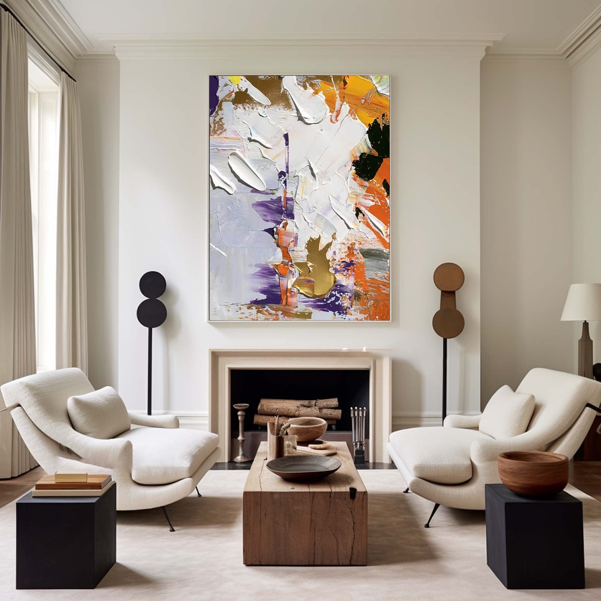 Abstract Textured Wall Art for Modern Home Decor #CA032