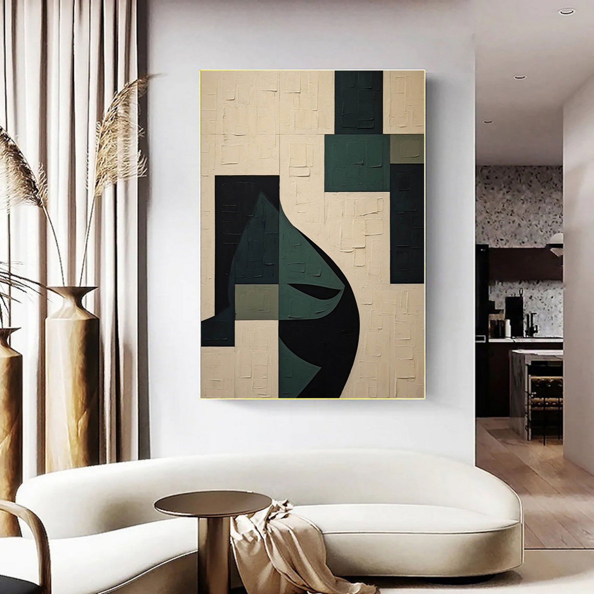 Wabi Sabi Textured Abstract Wall Art for Modern Living Room and Dining Area #TX292