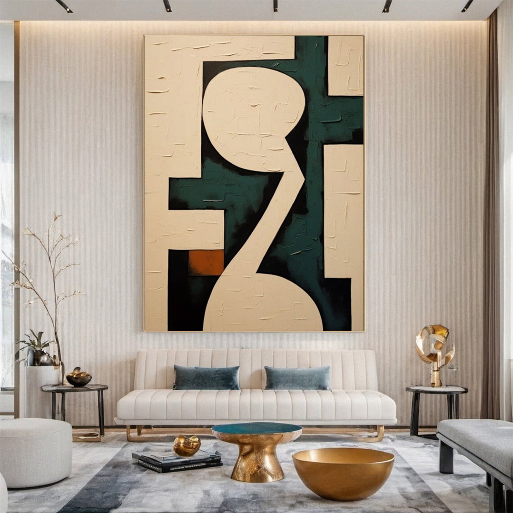 Wabi Sabi Abstract Textured Wall Art for Living Room and Dining Area #TX291