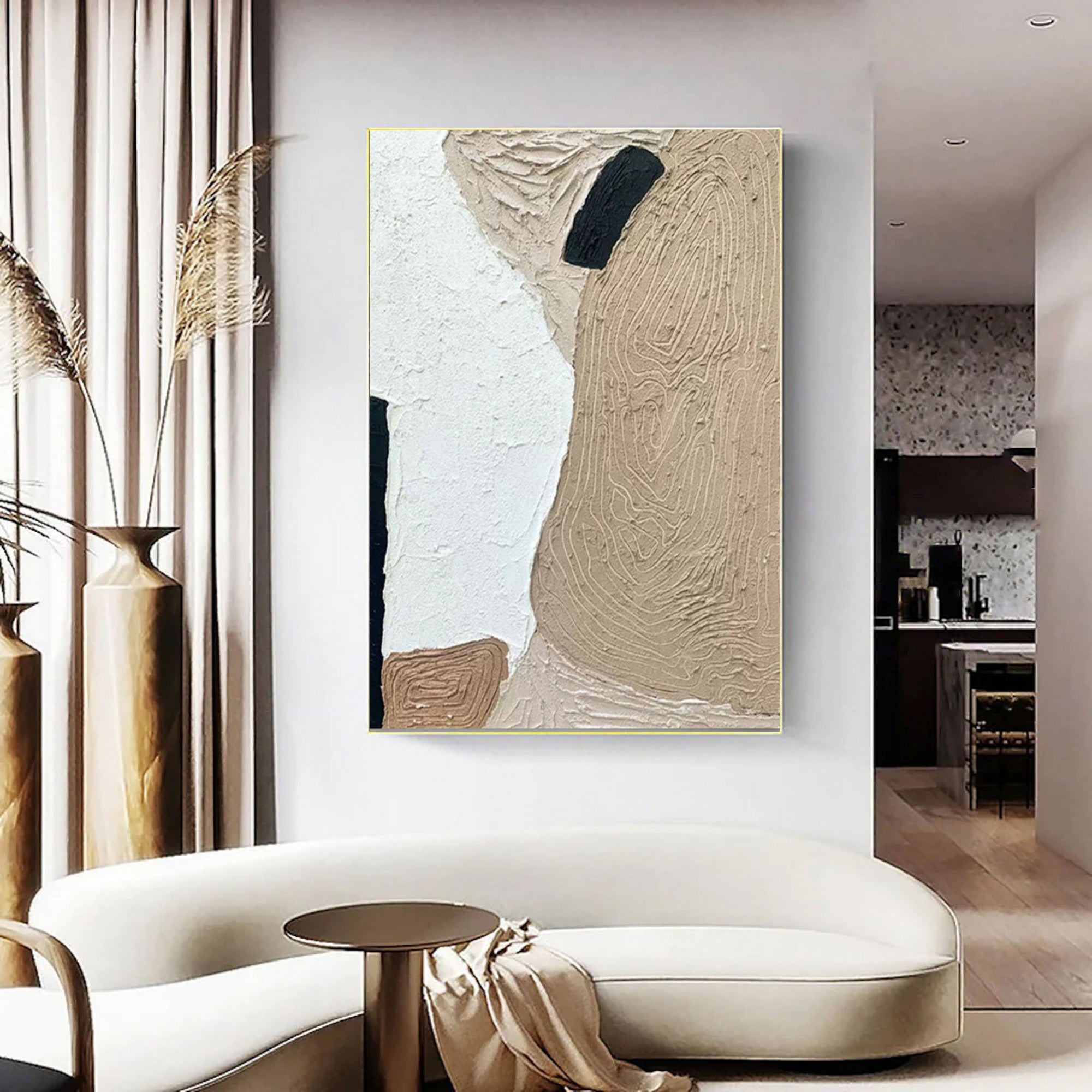 Wabi Sabi Minimalist Canvas Art for Living Room and Bedroom Walls #TX160