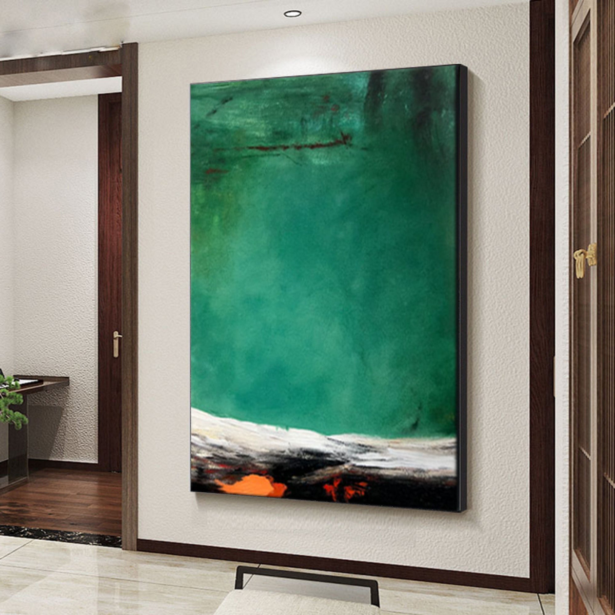 Wabi Sabi Inspired Textured Abstract Canvas Art for Modern Living Room and Bedroom Decor #TX040