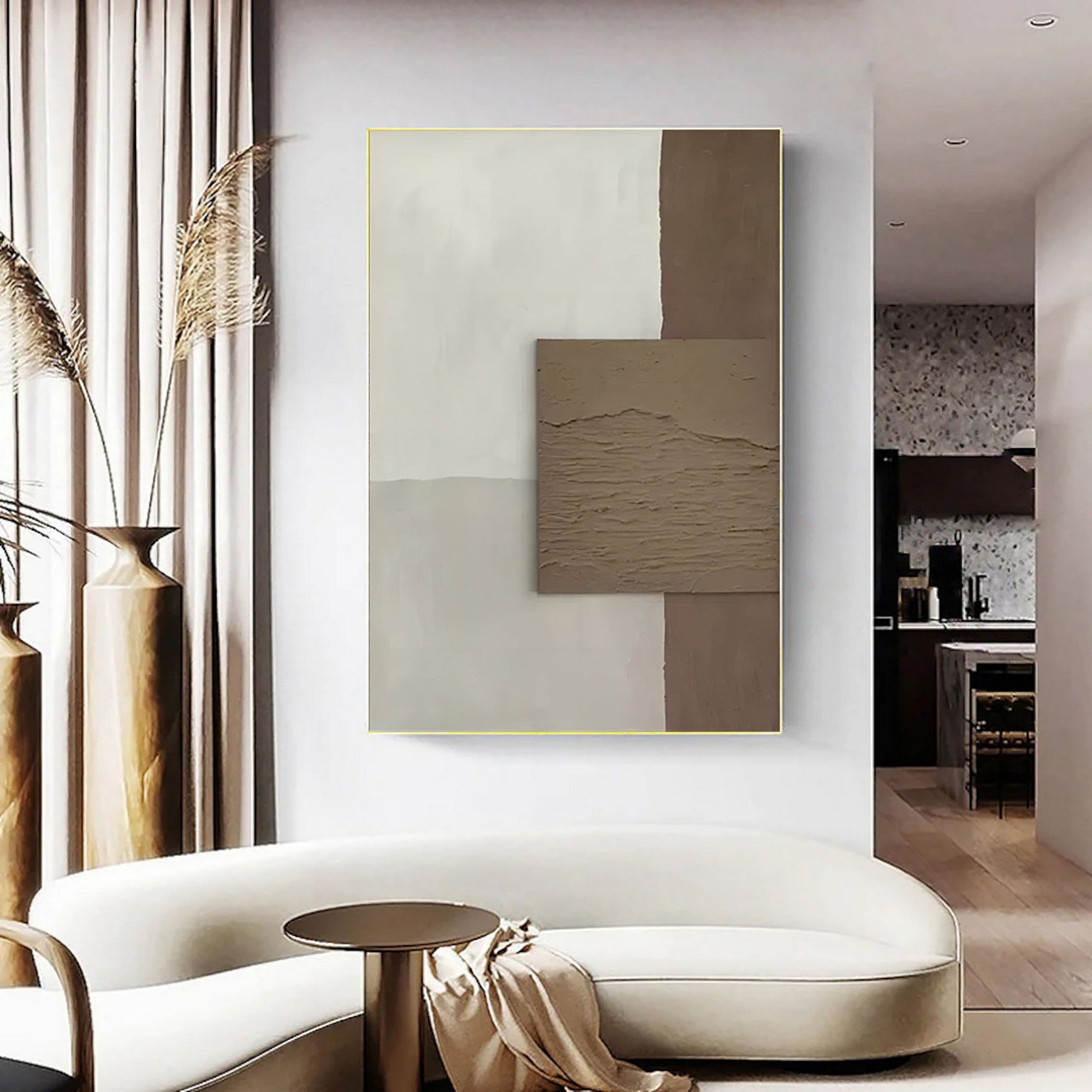 WabiSabi Textured Artwork for Living Room and Bedroom Wall Decor #TX091