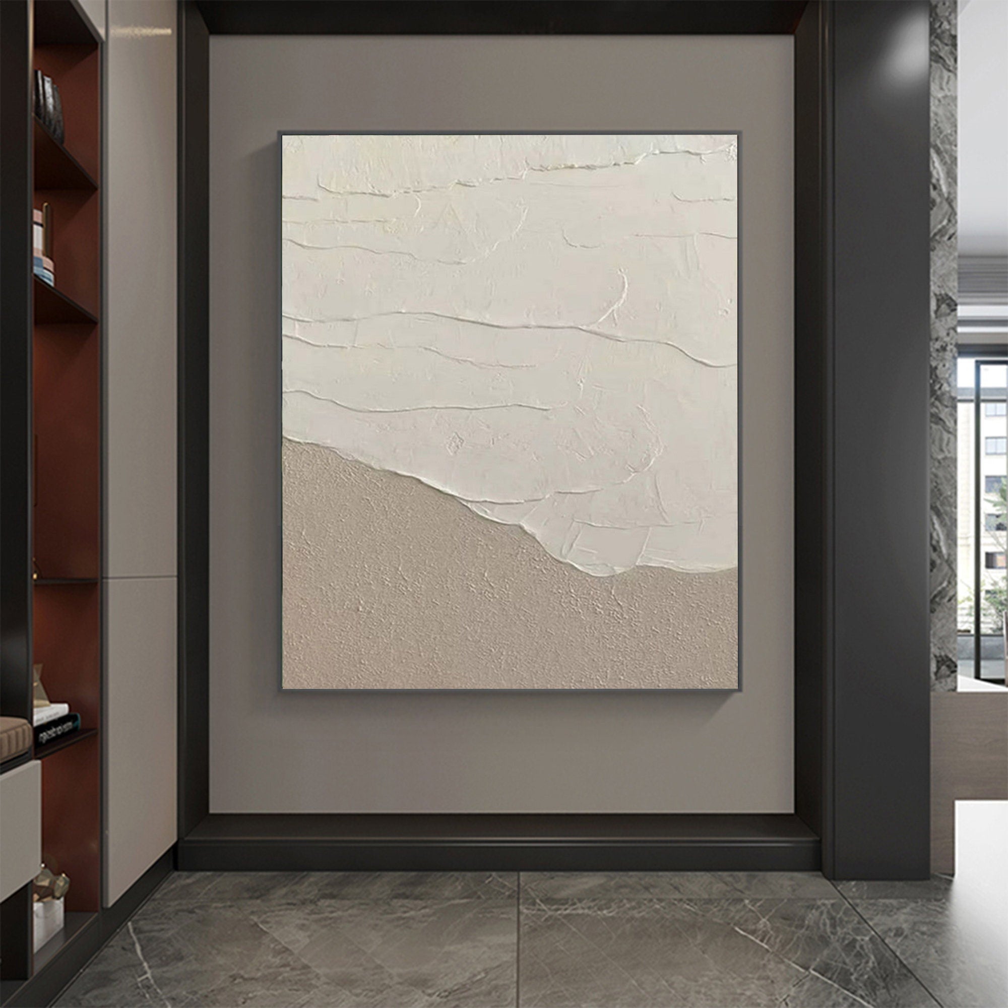 WabiSabi Wall Art Textured Minimalist Painting for Modern Home Decor #TX154