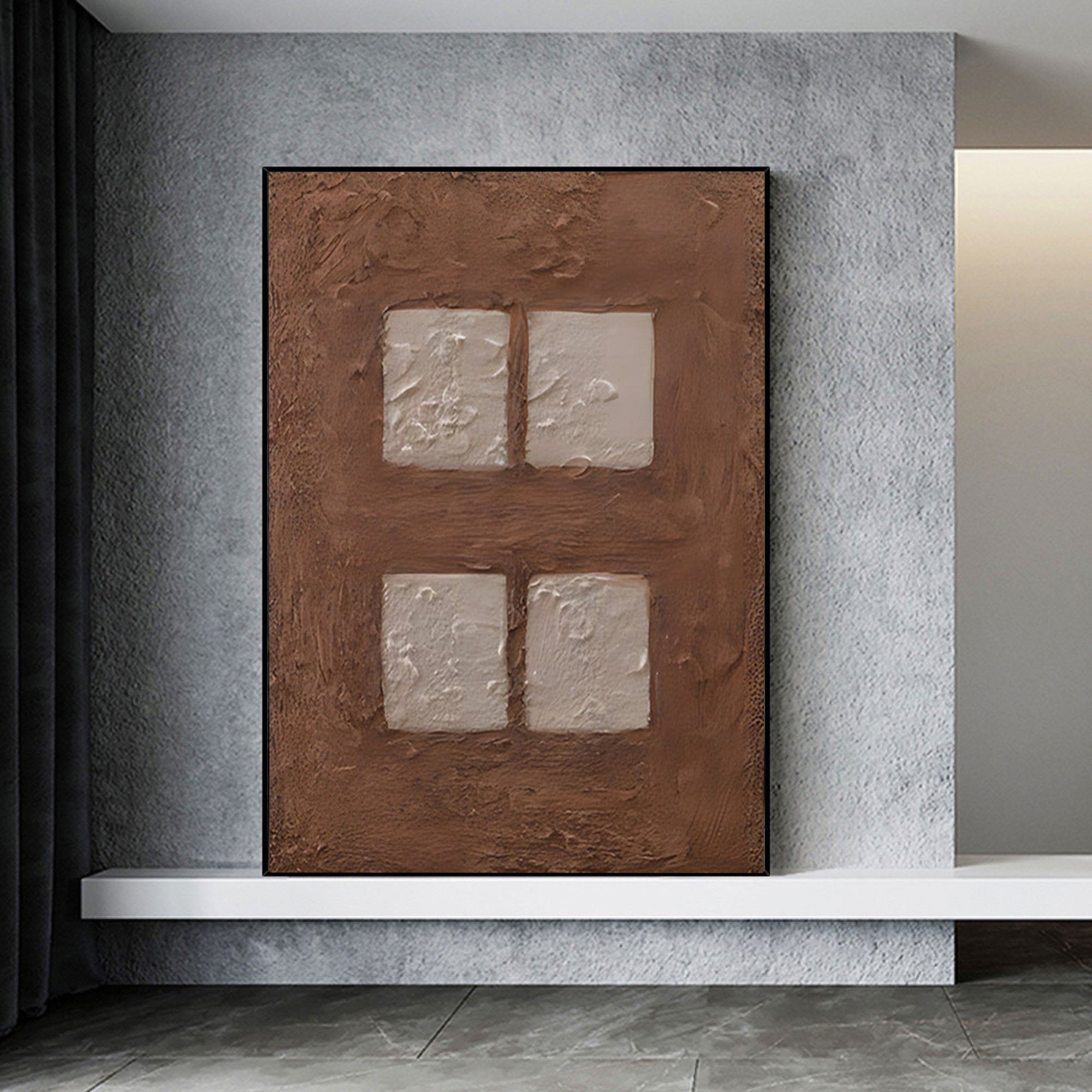 Wabi Sabi Textured Abstract Art for Living Room and Bedroom Decor #TX042