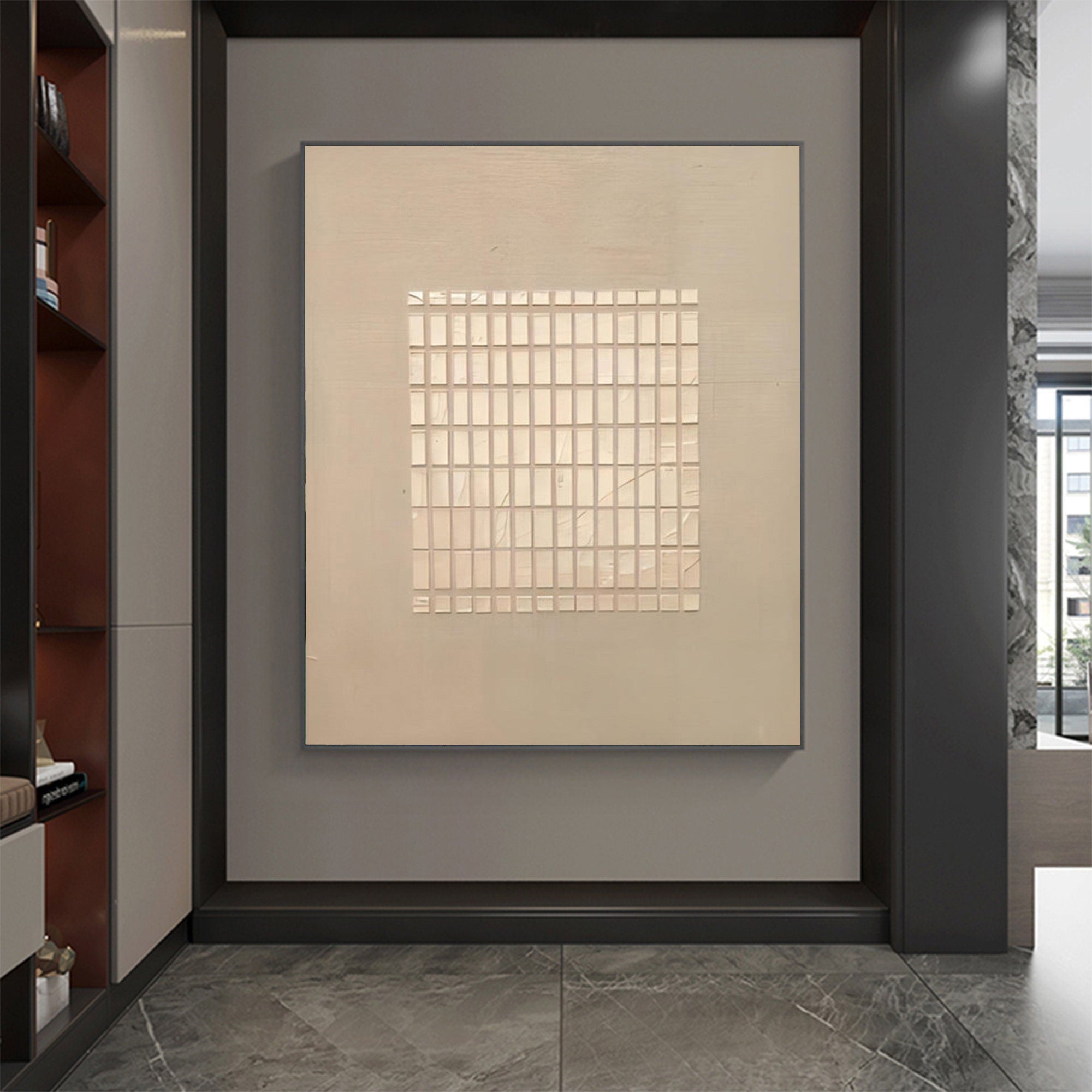 Wabi Sabi Inspired Textured Abstract Canvas Art for Living Room and Bedroom Wall Decor #TX035