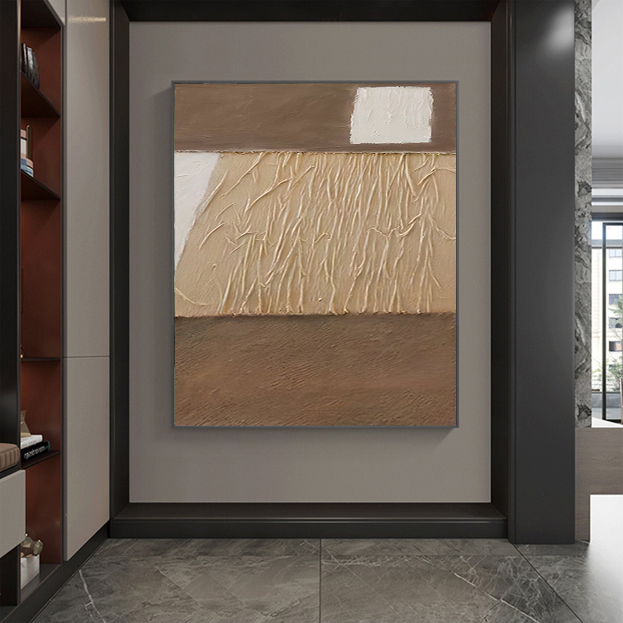 Wabi Sabi Textured Abstract Painting for Living Room and Bedroom Wall Decor #TX044