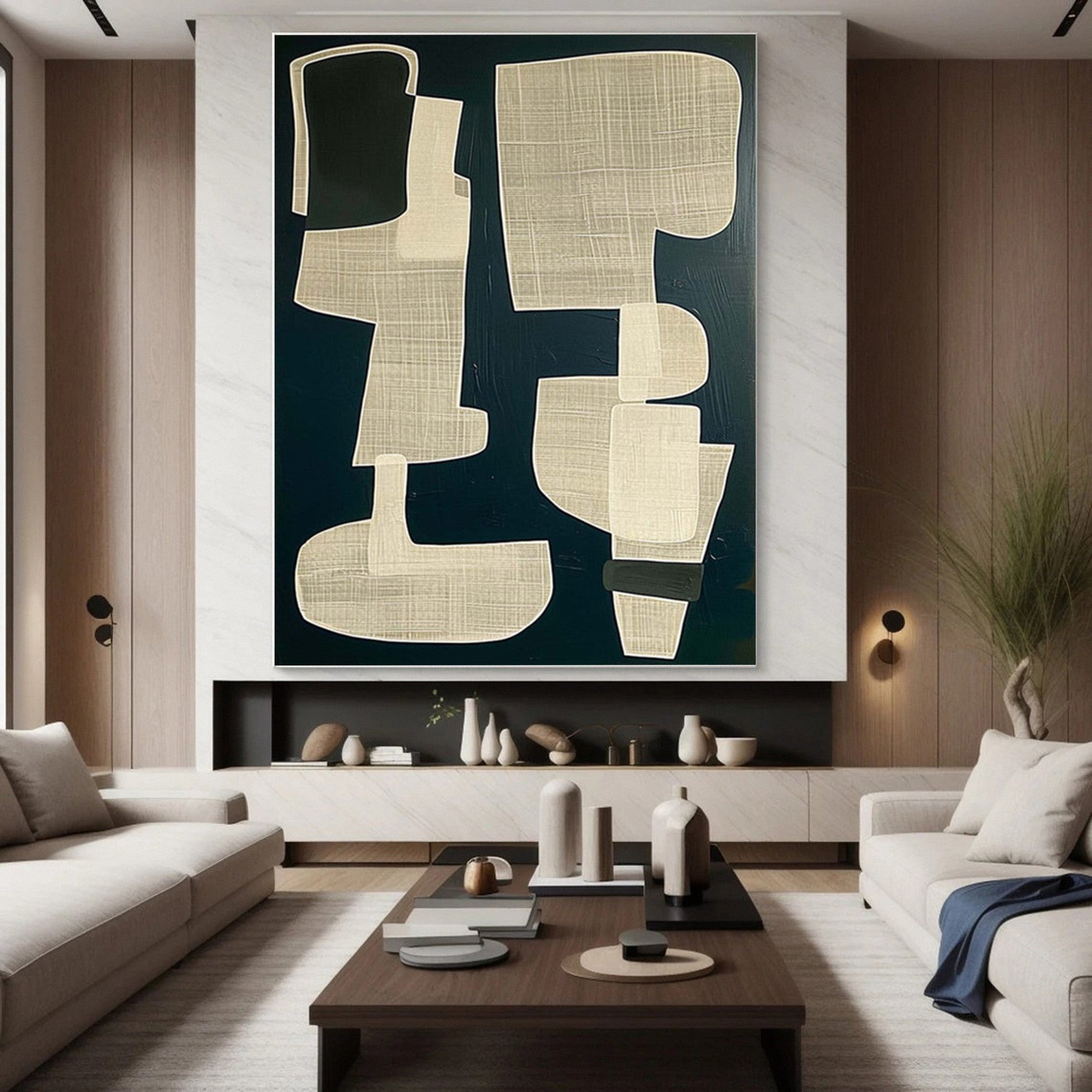 Wabi Sabi Abstract Textured Wall Art for Living Room and Dining Room Aesthetic #TX311