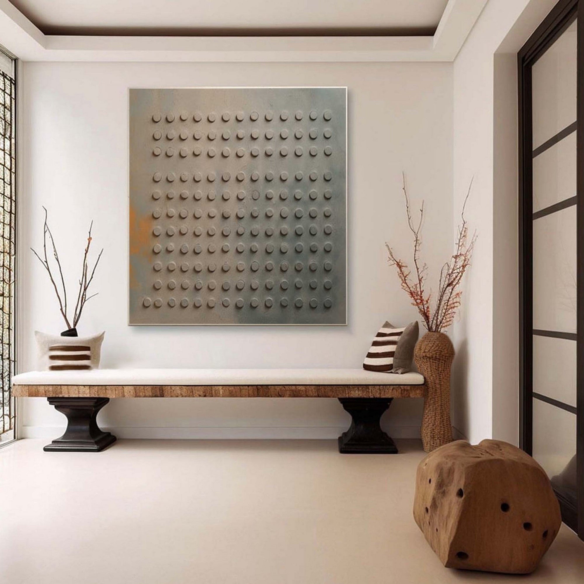 Wabi Sabi Textured Landscape Painting for Modern Living Room and Dining Room Decor #TX304