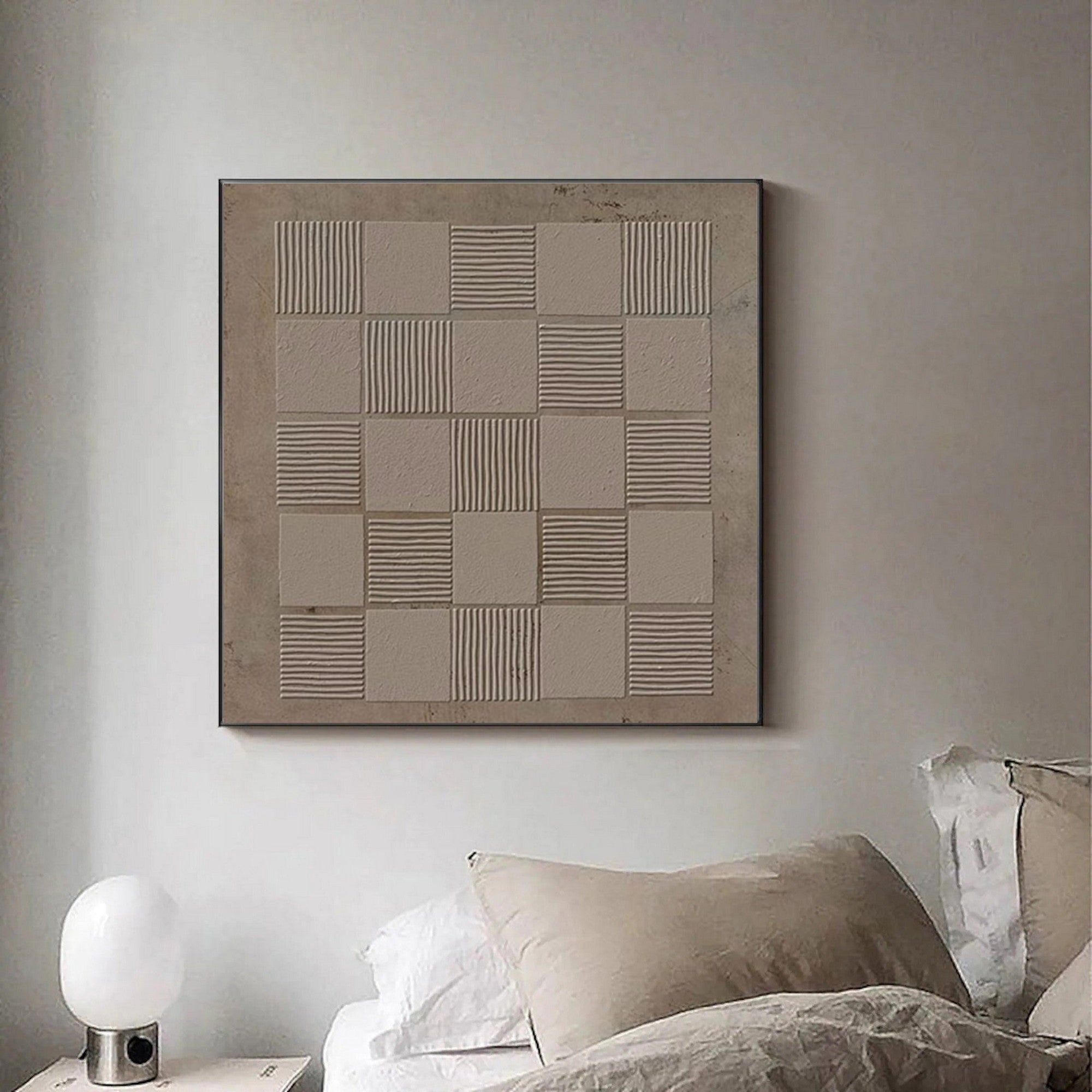 Textured Abstract Wall Art with Geometric Patterns for Modern Home #WSW1022