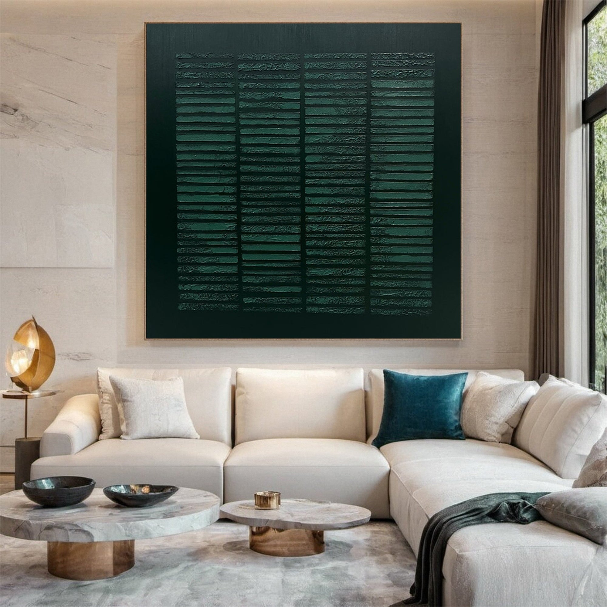 Green Textured Minimalist Abstract Wabi Sabi Wall Art for Modern Home Decor #TX029