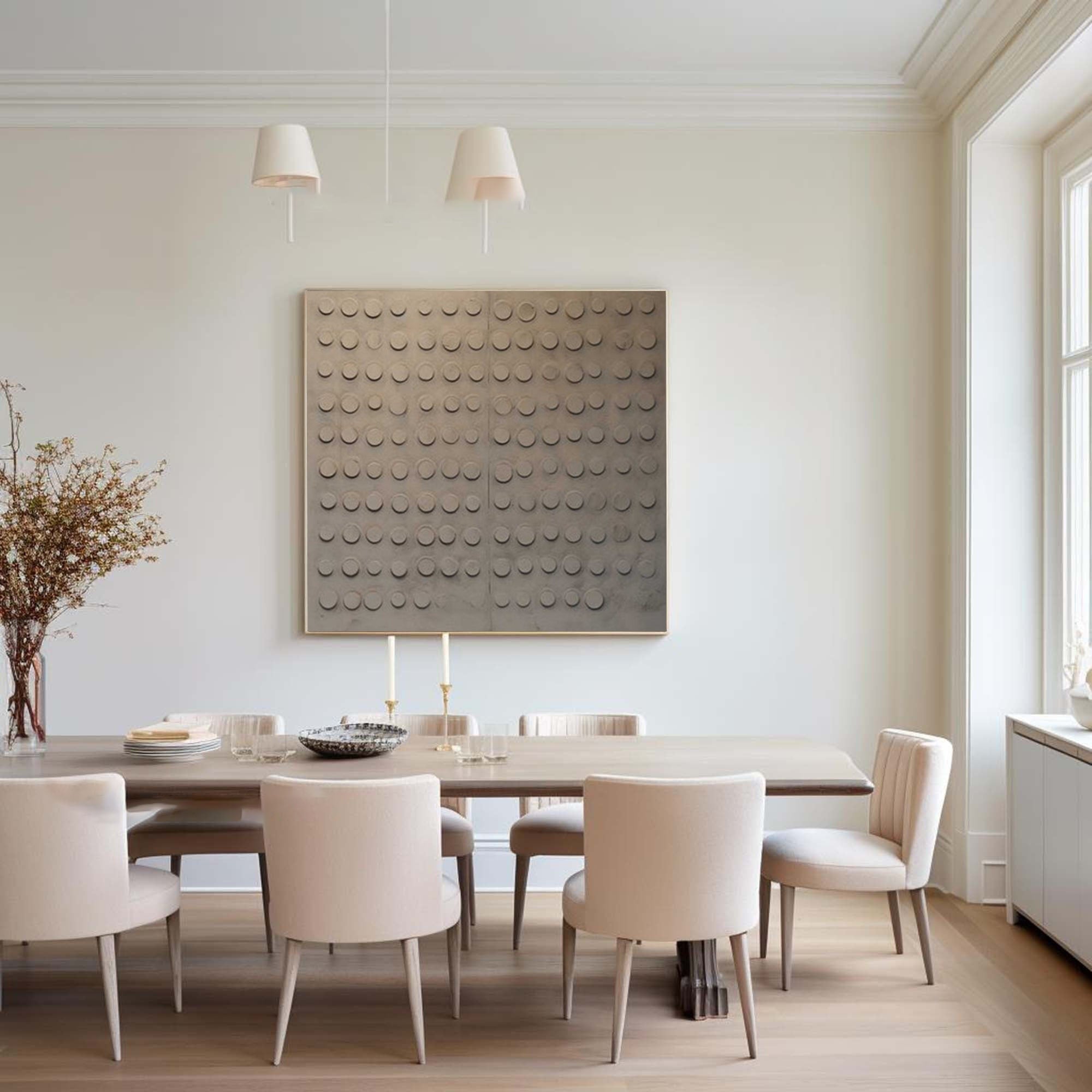 Wabi Sabi Textured Wall Art for Modern Living Room and Dining Area #TX300