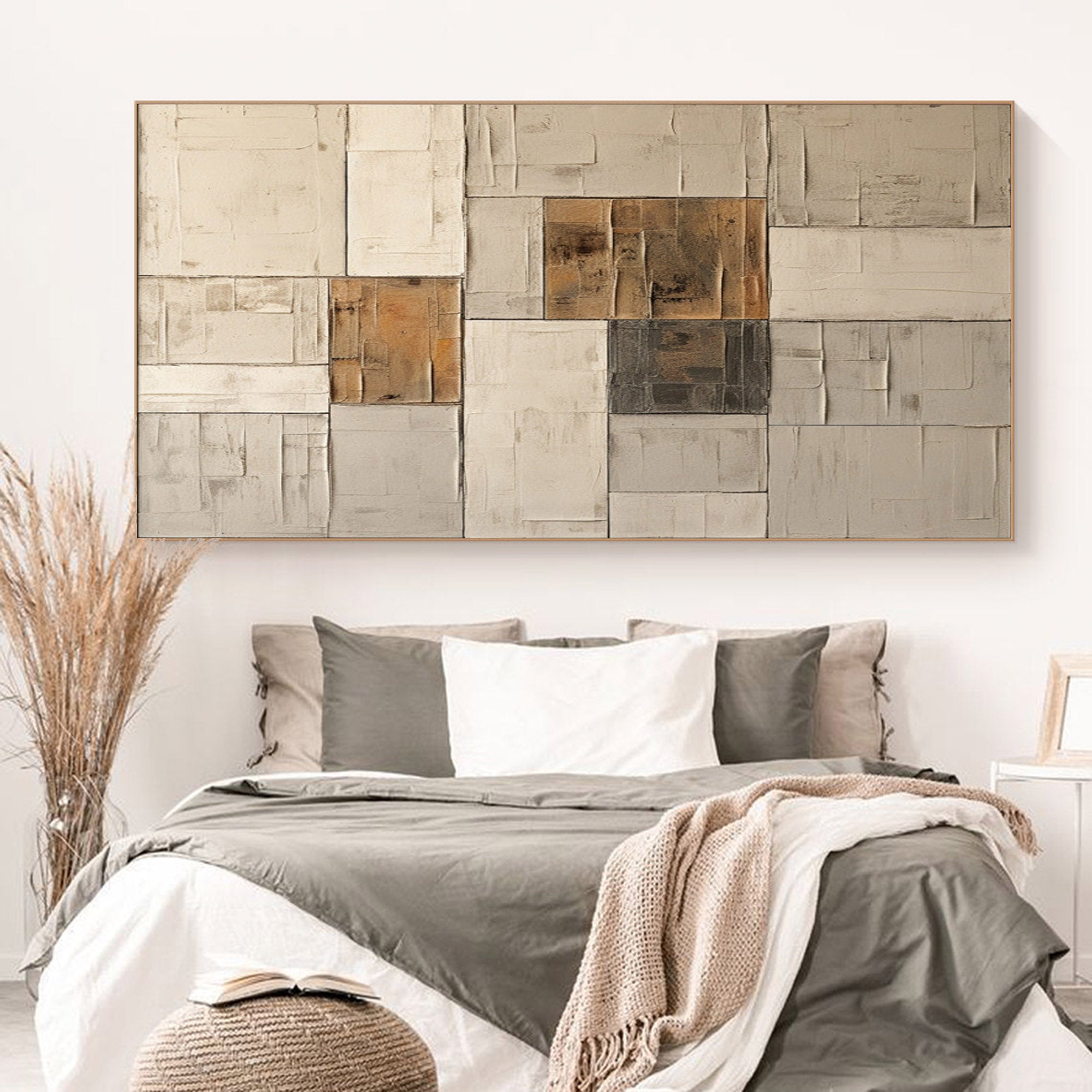 Wabi Sabi Abstract Textured Wall Art for Contemporary Living Room and Dining Area #TX253