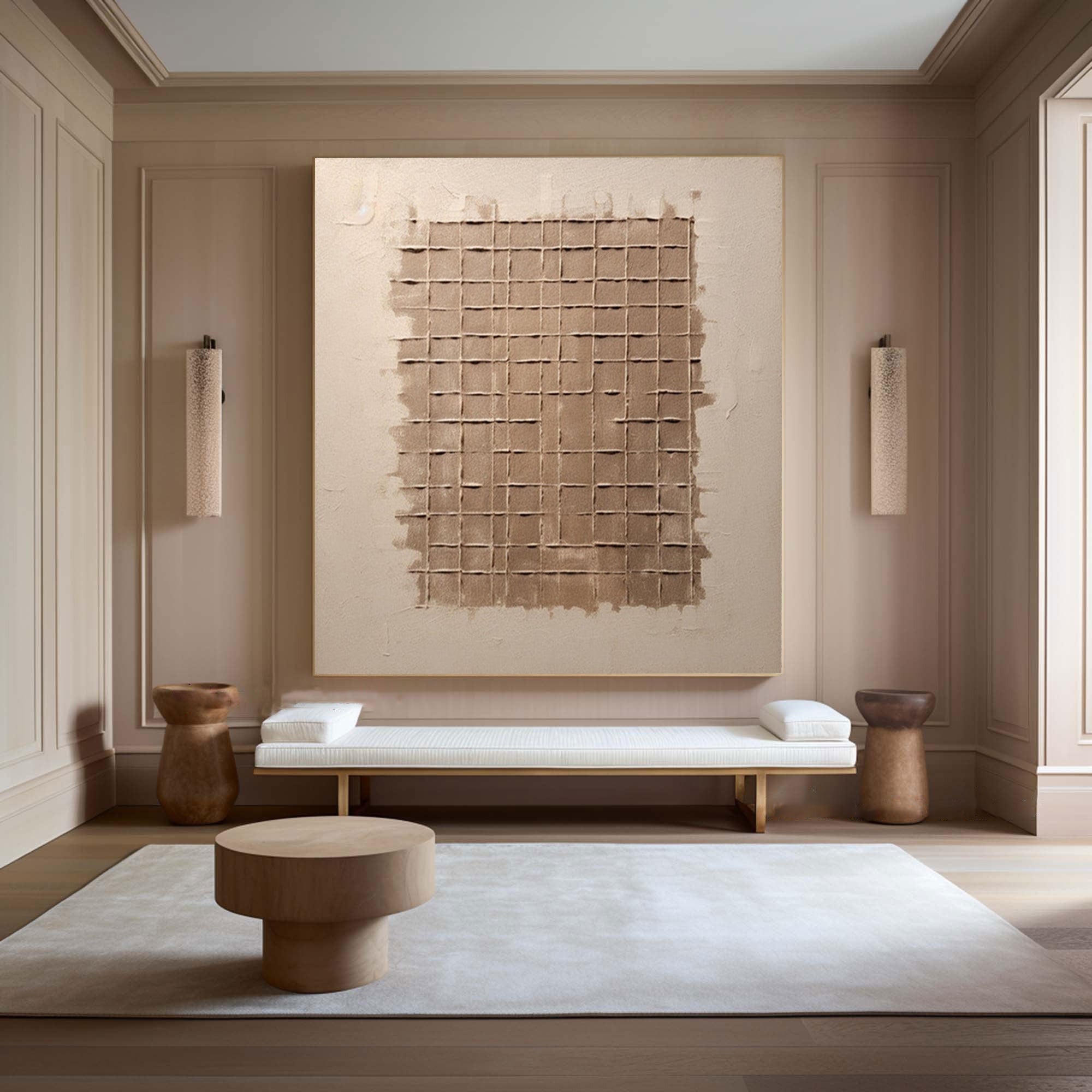 Elegant Textured Wabi Sabi Wall Art for Contemporary Living Room Decor #TX242