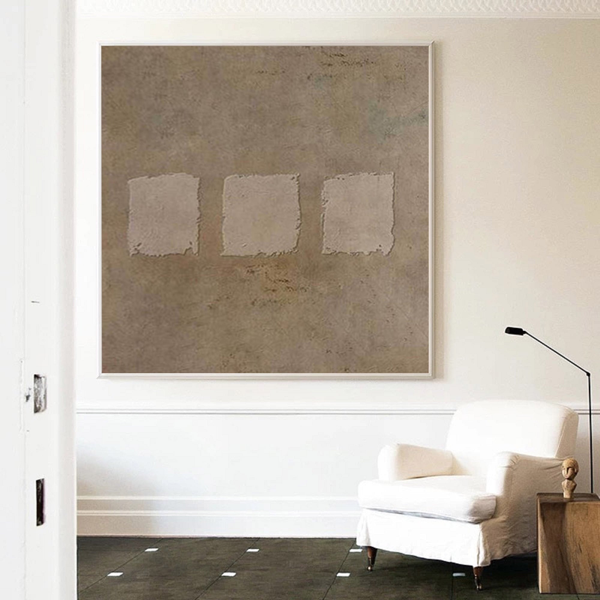 Abstract Wabi Sabi Painting for Living Room and Bedroom Wall Art #TX083