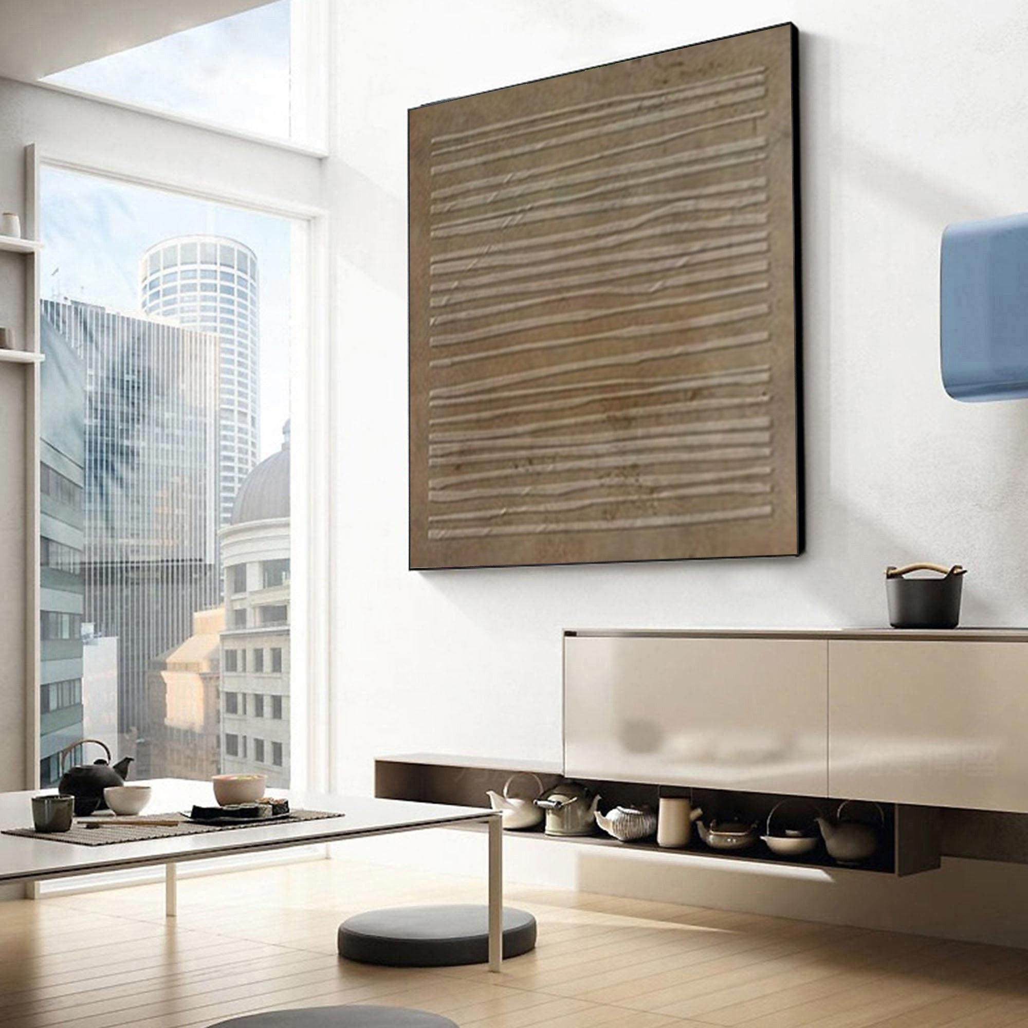 Wabi Sabi Textured Abstract Wall Art for Modern Living Room and Dining Area #WSW1018