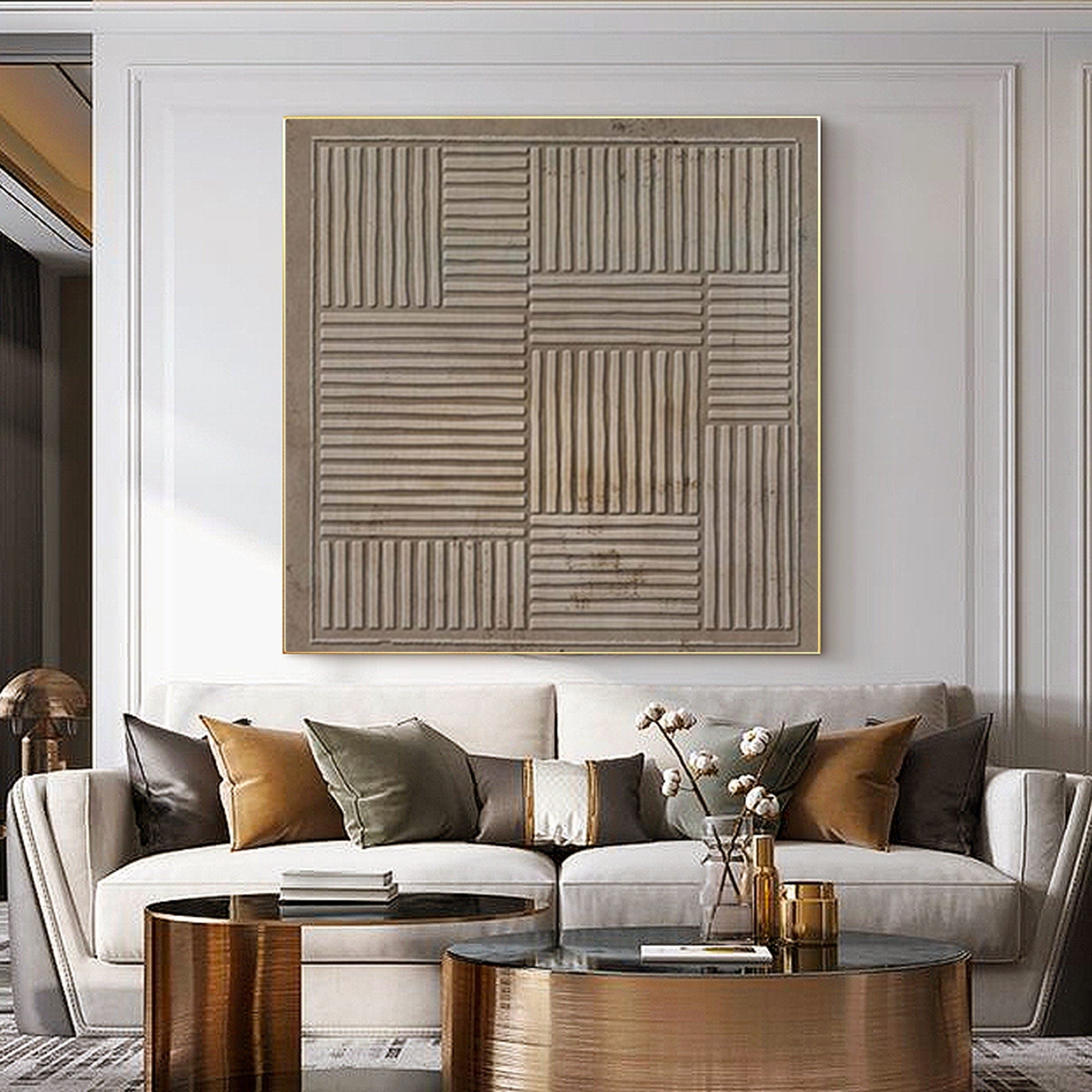 WabiSabi Abstract Textured Wall Art for Living Room and Office Spaces #TX019