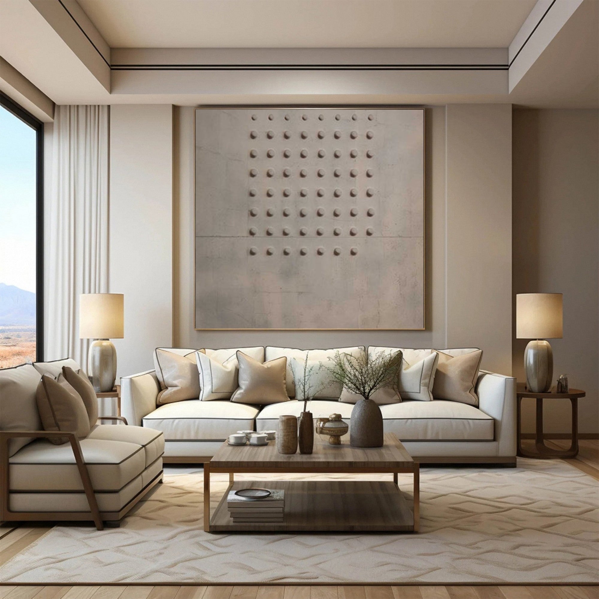 Wabi Sabi Abstract Textured Wall Art for Modern Living Room and Dining Area #TX296