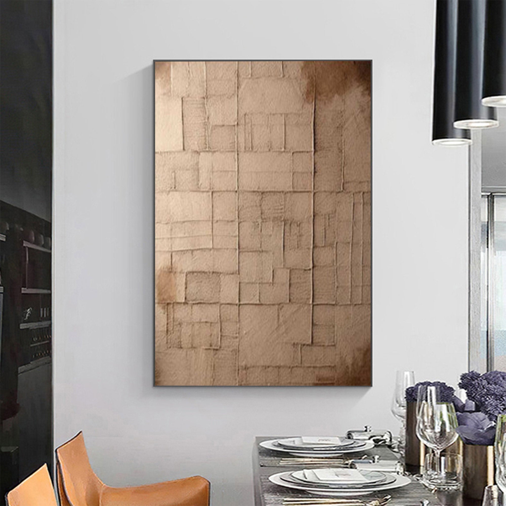 Abstract Wabi Sabi Wall Art Textured Canvas for Modern Living Room Decor #TX241