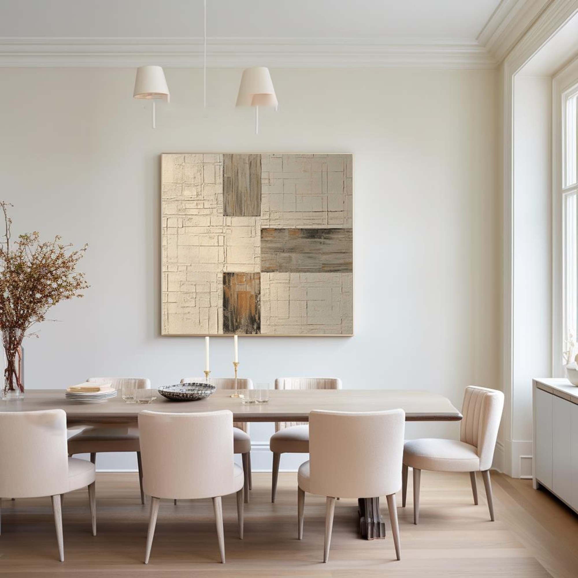 Wabi Sabi Abstract Textured Wall Art for Contemporary Living Room and Dining Area #TX263