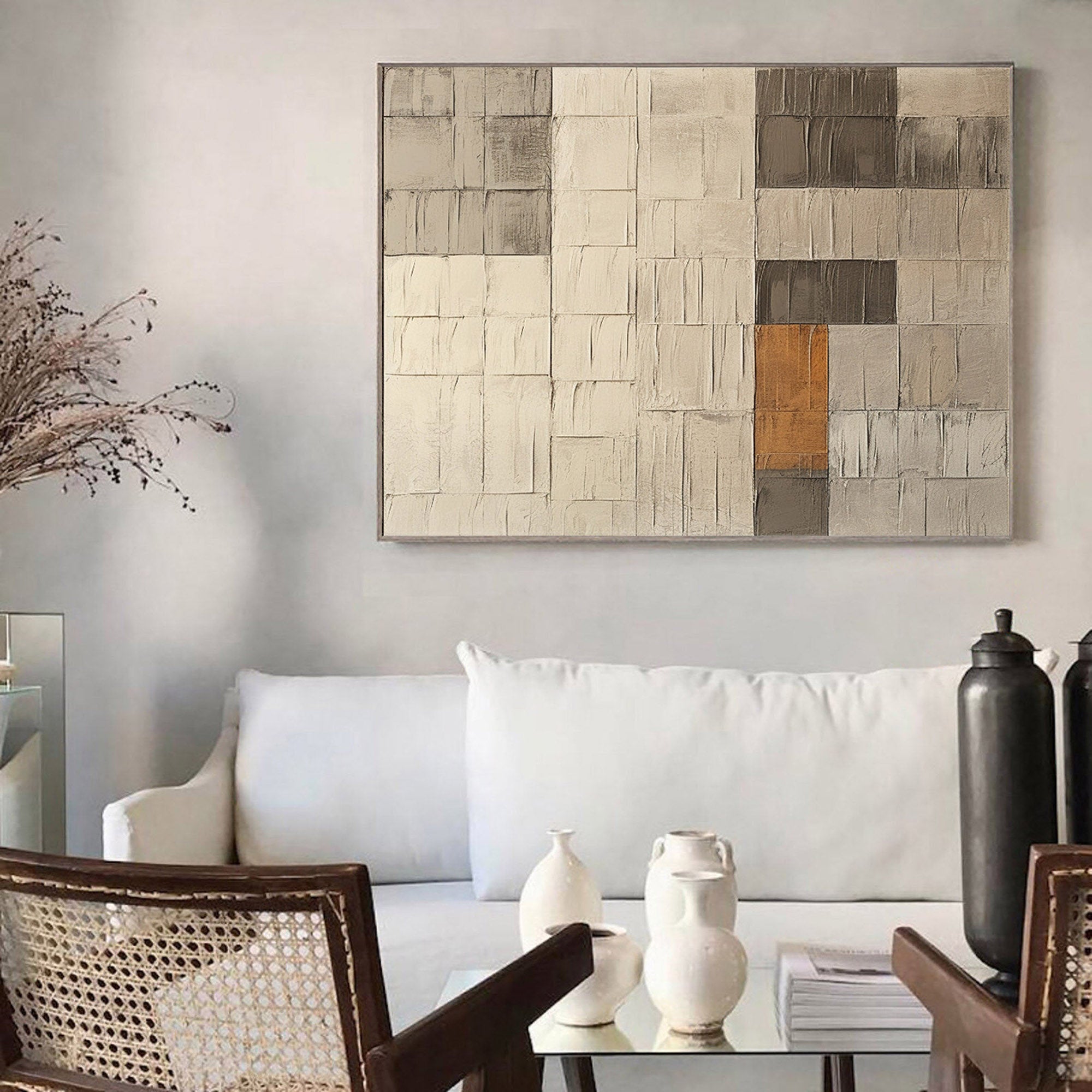 Wabi Sabi Abstract Textured Wall Art for Contemporary Living Room and Dining Area #TX260