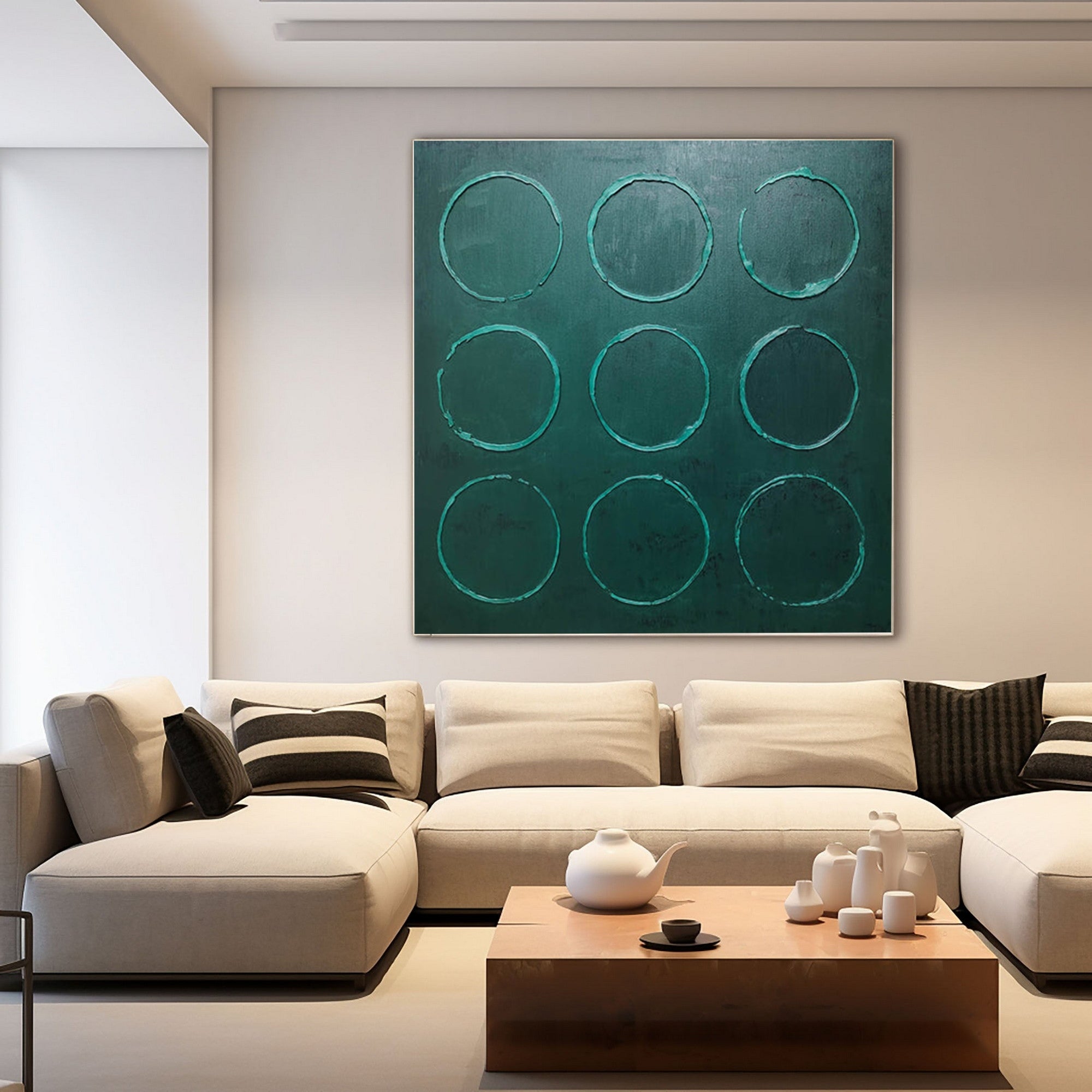 WabiSabi Wall Art with Abstract Textured Painting for Modern Home Decor #TX025