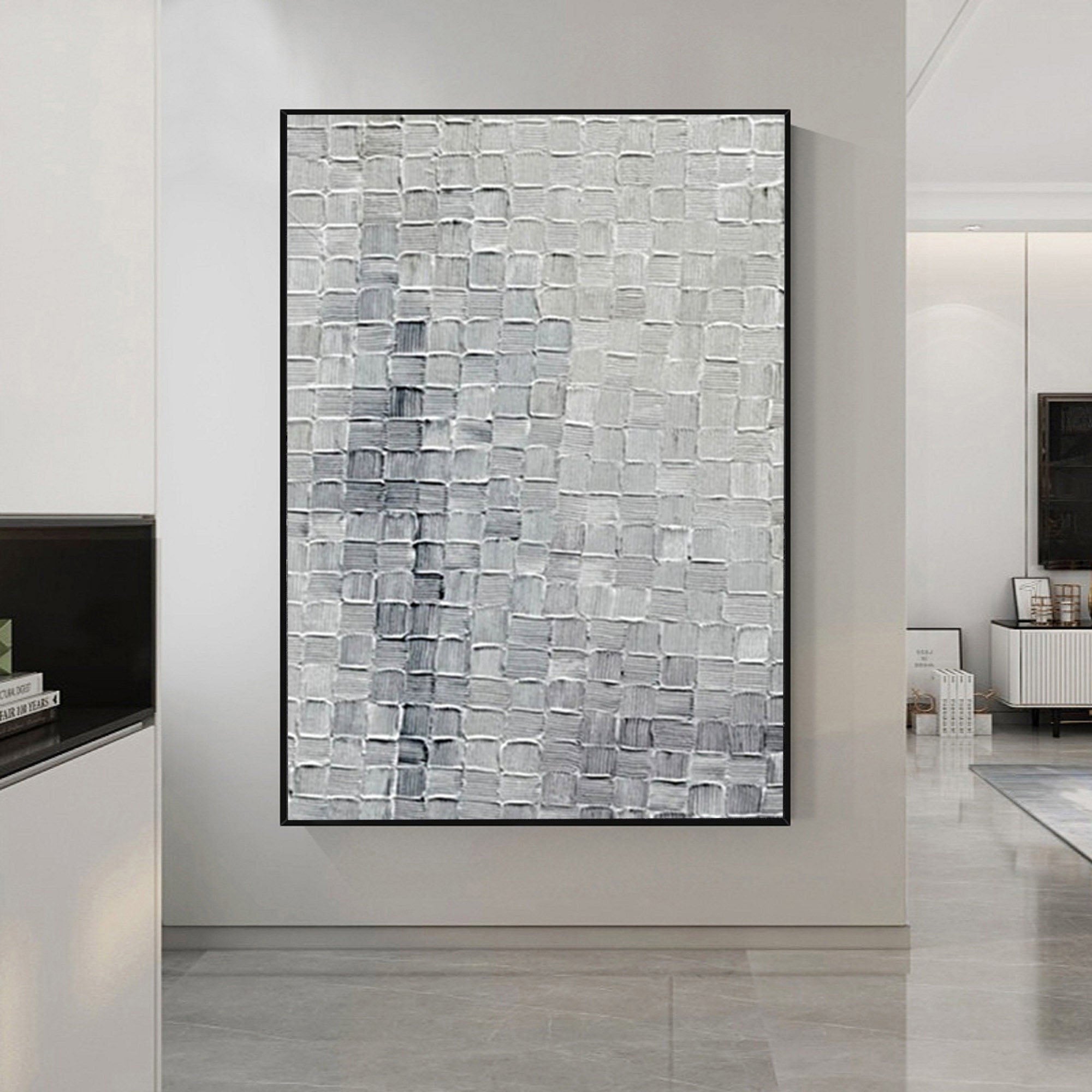 Abstract Landscape Artwork with Bold Colors and Textured Design for Home Decor #TX135