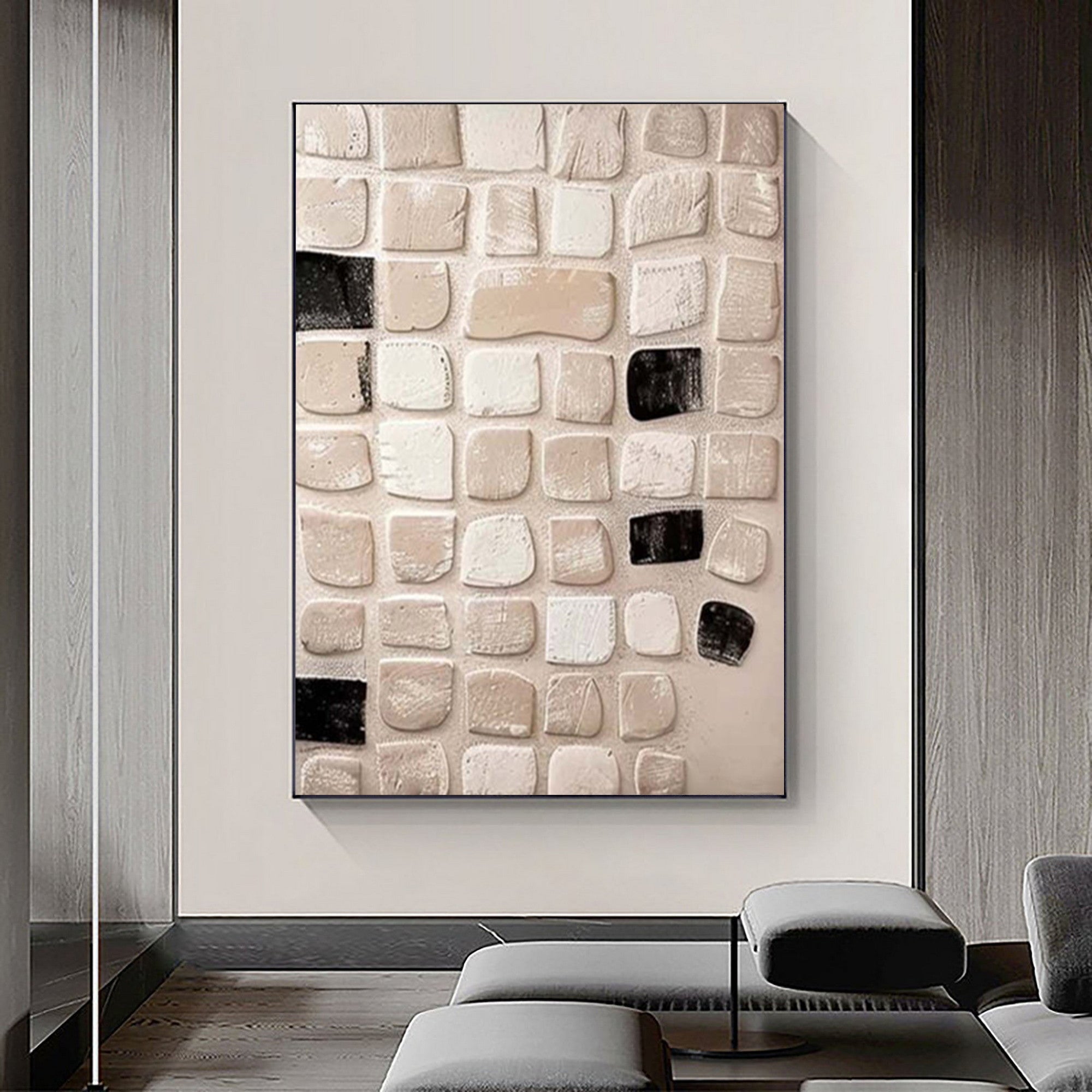 Wabi Sabi Textured Abstract Art for Living Room and Dining Area Wall Decor #TX335