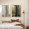 Minimalist Gold and Black Abstract Wall Art for Contemporary Interiors #SP019