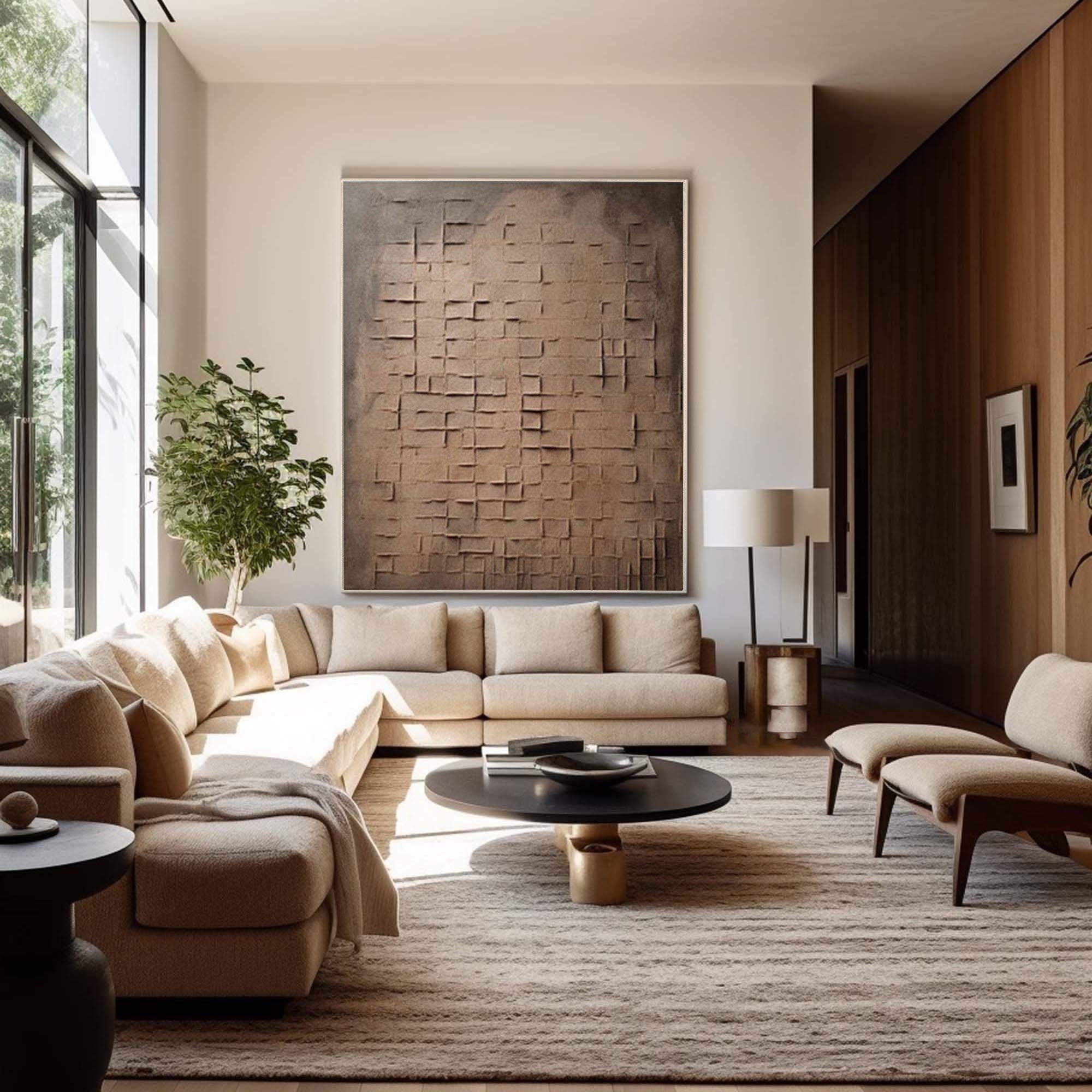 WabiSabi Wall Art with Textured Abstract Design #TX249